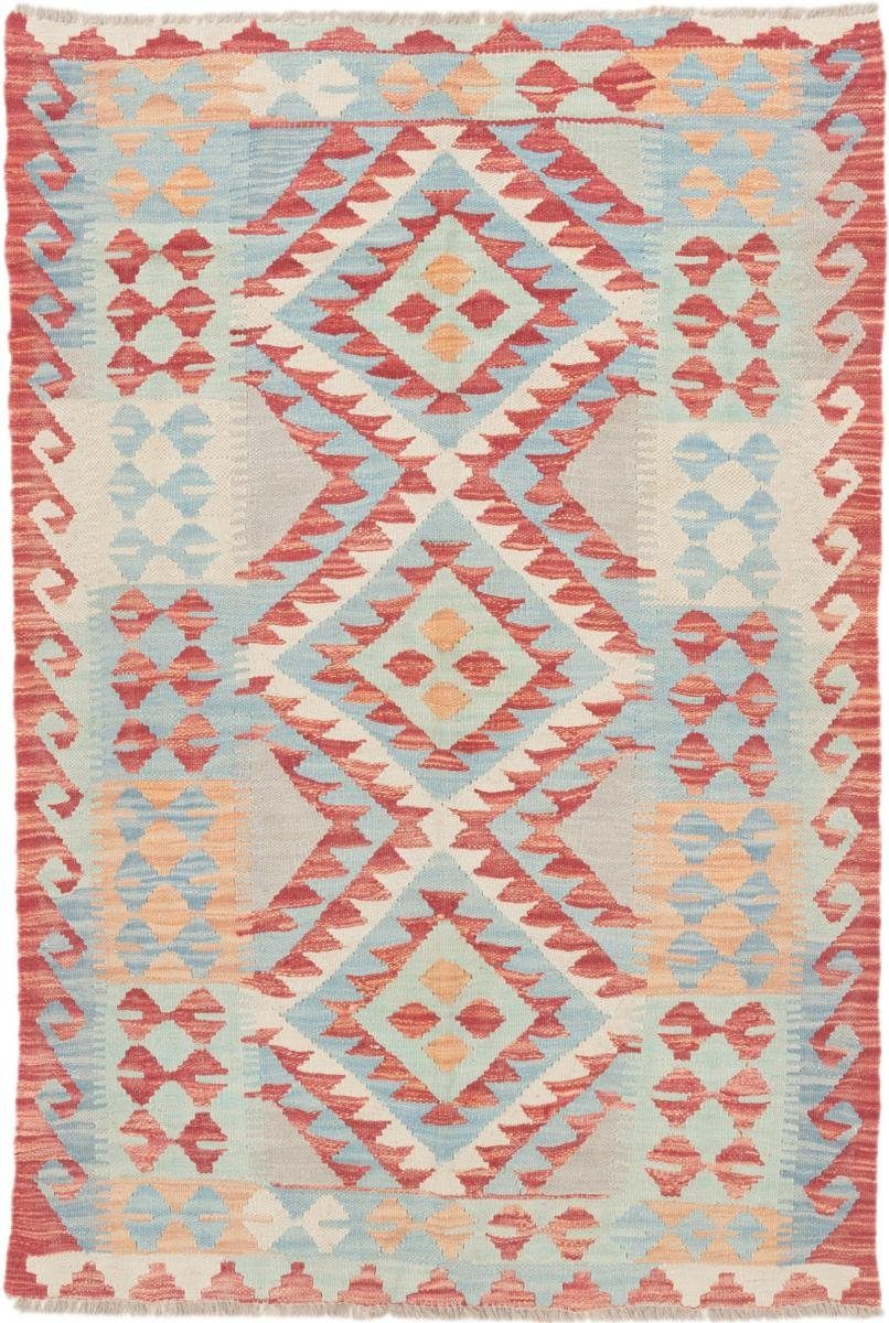 Orientteppich Kelim Afghan 96x143 Handgewebter Orientteppich, Nain Trading, rechteckig, Höhe: 3 mm