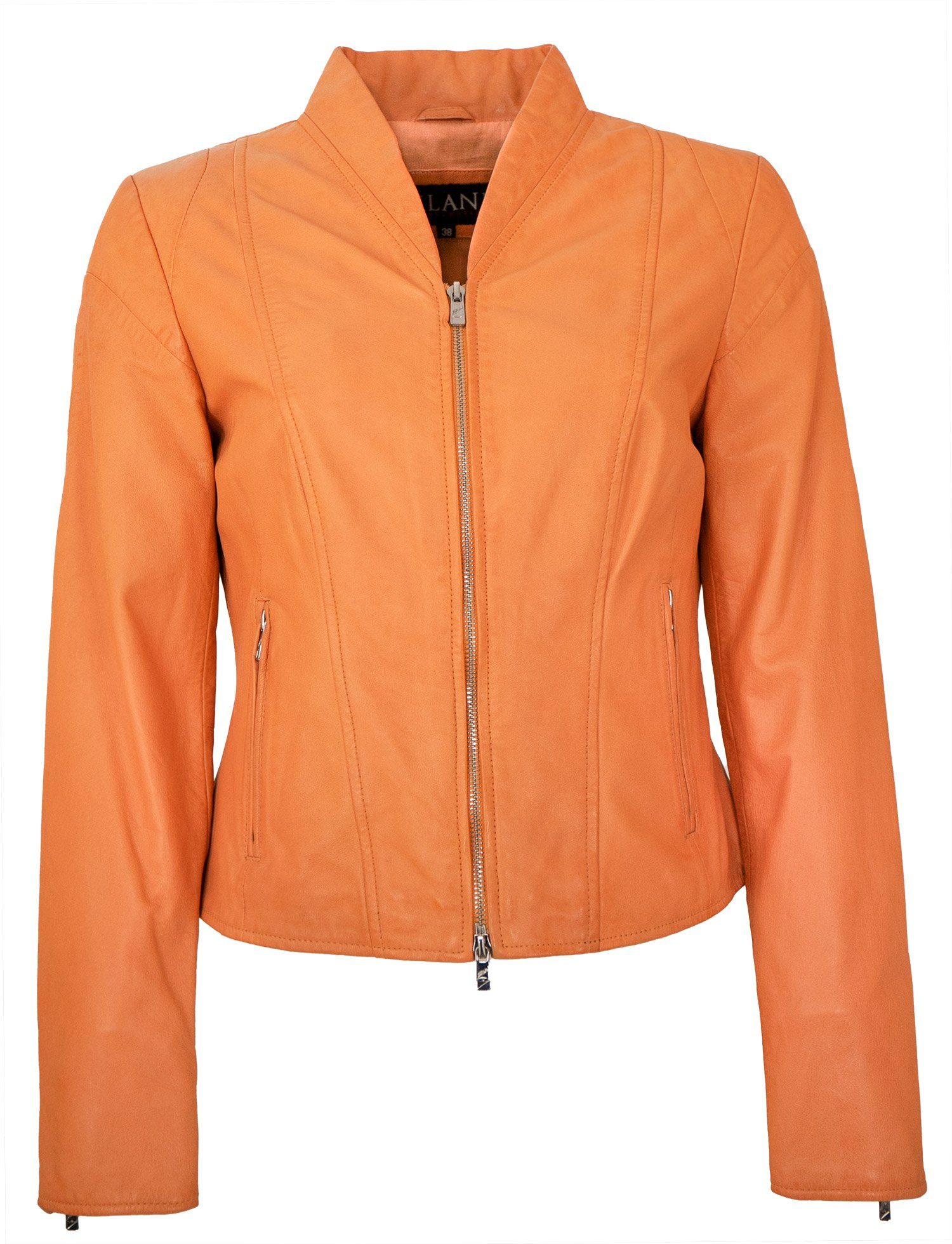 Jilani Lederjacke Tulip Echtleder Damen Lederjacke Lammnappa aprikose