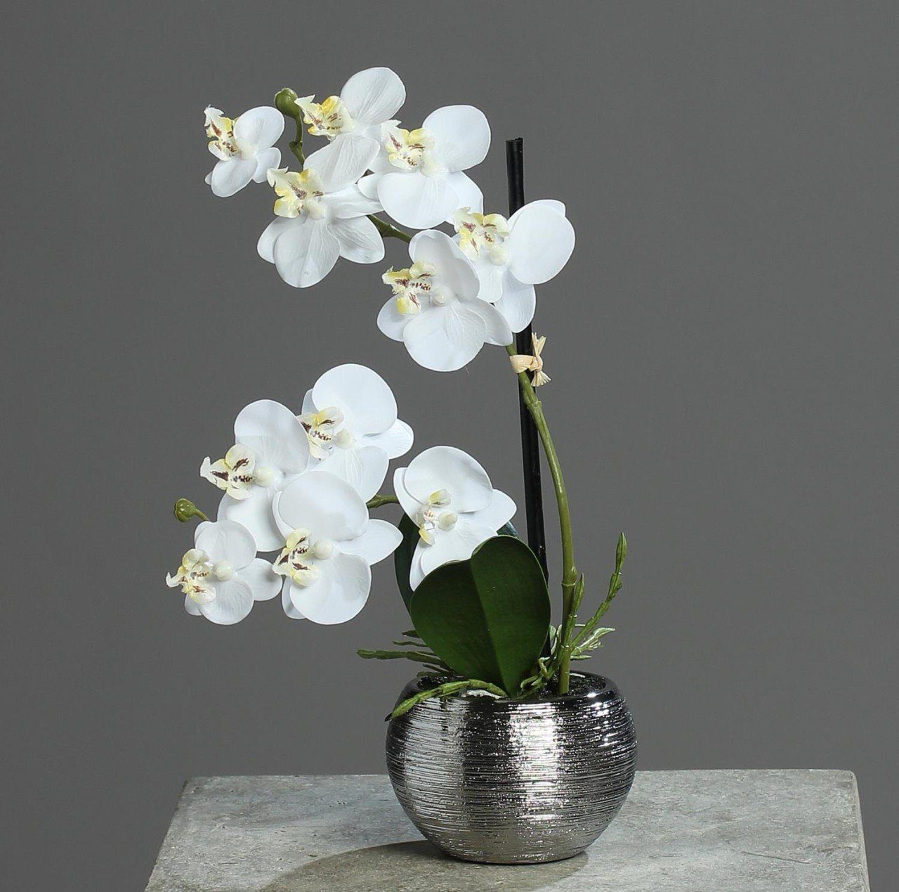 H:30cm cm, Höhe Kunstpflanze, DPI, Weiß 30 D:10cm Kunststoff