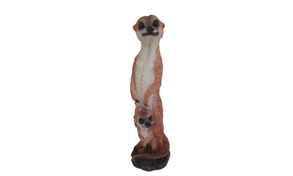 Figurendiscounter Gartenfigur Dekofigur Erdmännchen mit Kind günstig online kaufen