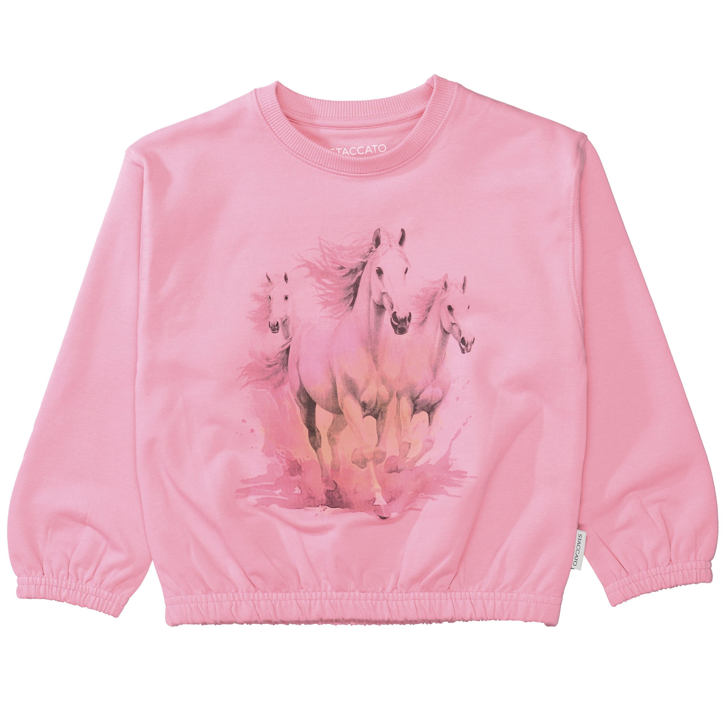 STACCATO Sweater (2-tlg) 2er Pack Sweatshirts, mit Motivdruck, Pferd, für Girls