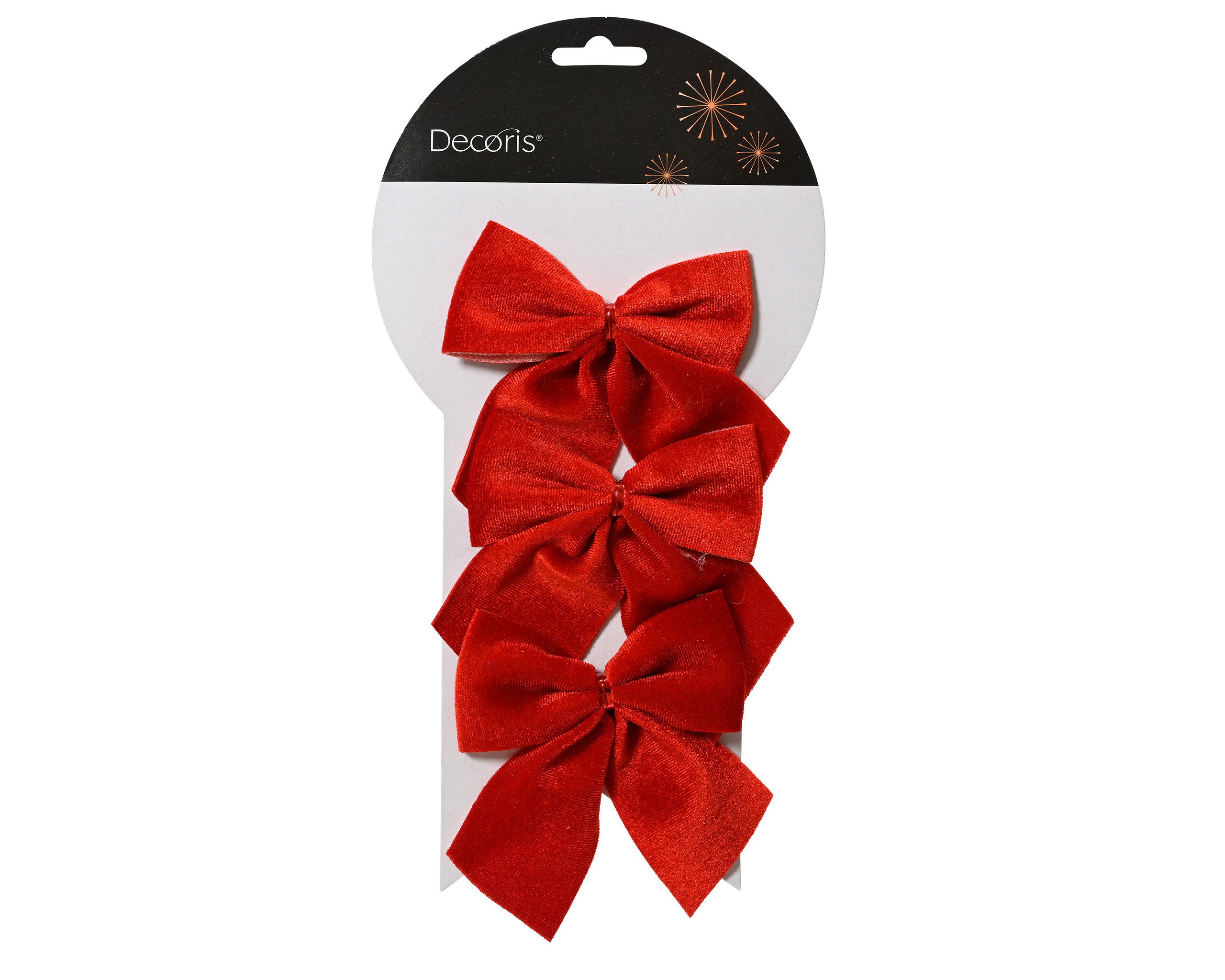 Kaemingk Christbaumschmuck, Schleifen 10cm 3er Set Rot