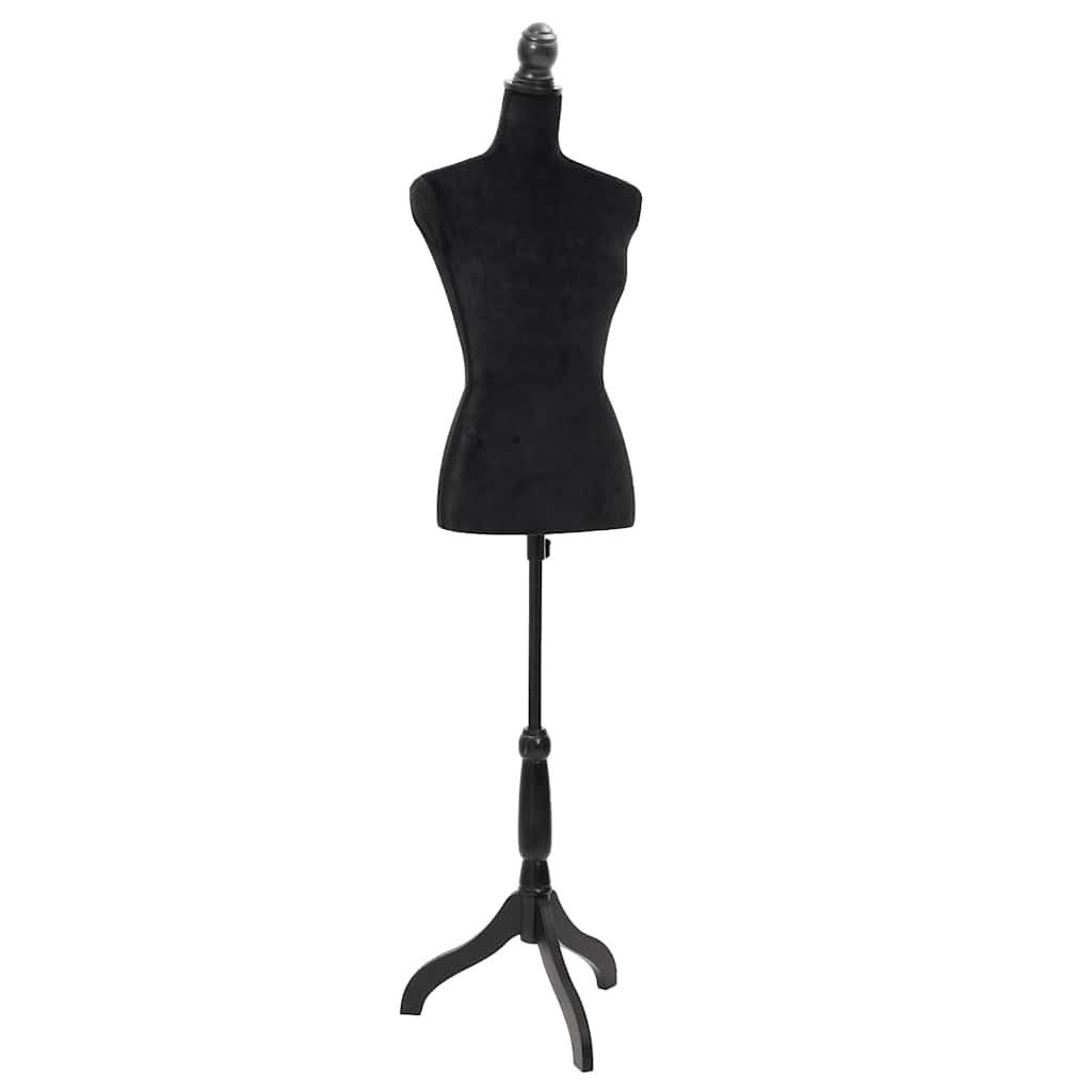 vidaXL Schneiderpuppe Damenbüste Schneiderpuppe Büste Torso Angezogen Mannequin Schwarz