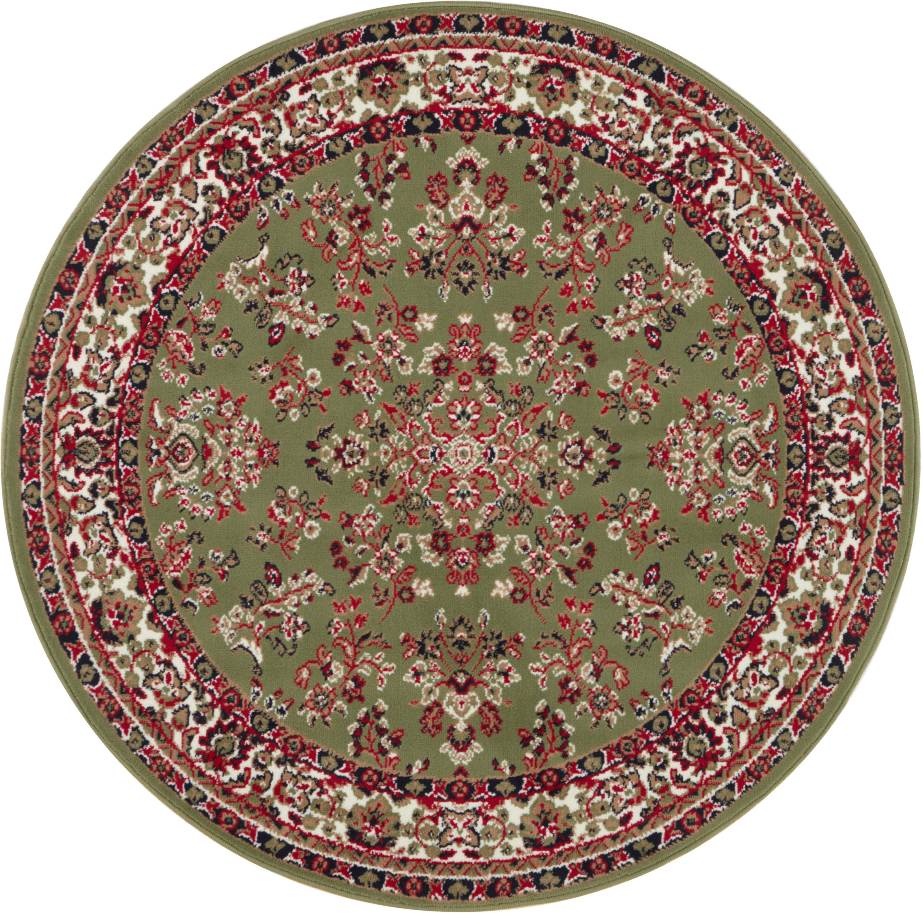 Teppich Halton, Home affaire, rund, Höhe: 8 mm, Kurzflor, Orient Optik, mit Bordüre, robust, pflegeleicht, gekettelt