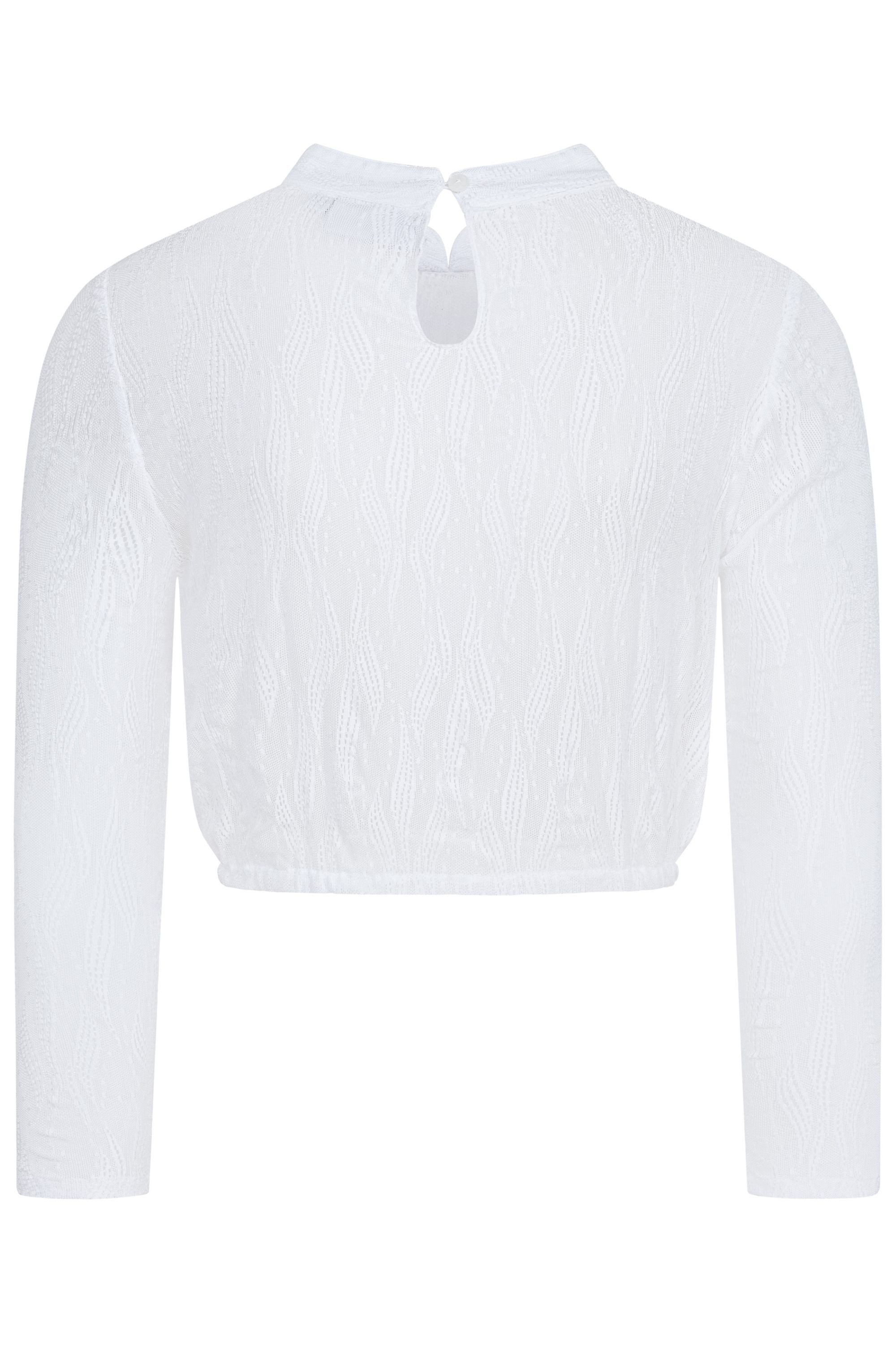 Nübler Dirndlbluse Dirndlbluse Langarm Lucy in Weiß von Nübler