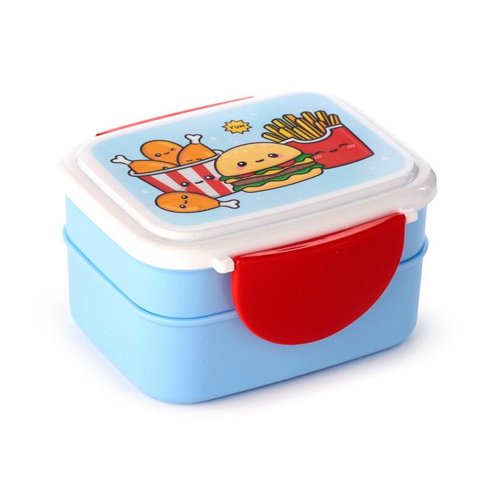 Puckator Lunchbox Foodiemals Stapelbare Bento-Lunchbox