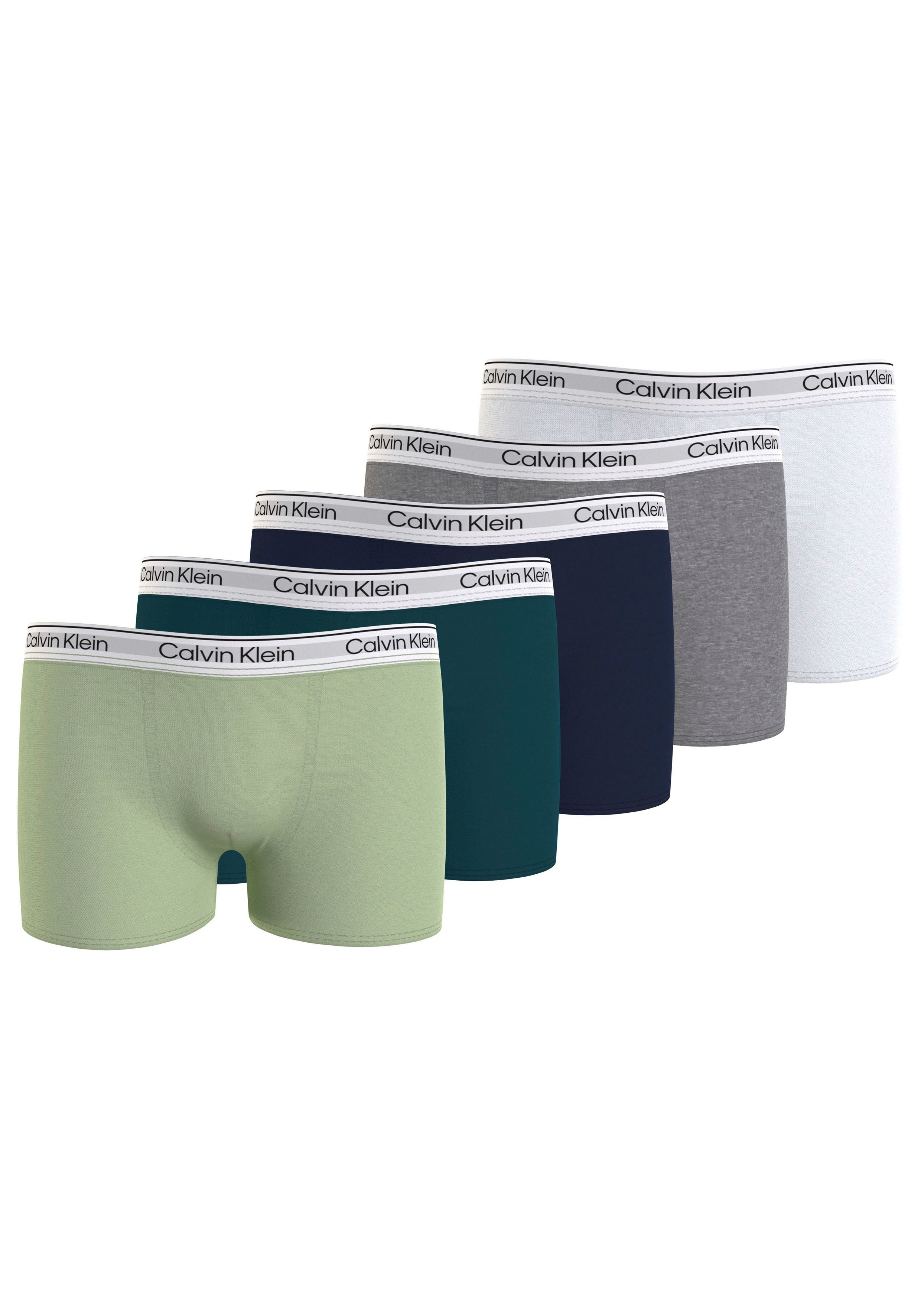 Underwear Trunk 5er-Pack) (Packung, 5PK mit Logo-Wäschebund Calvin Klein TRUNK