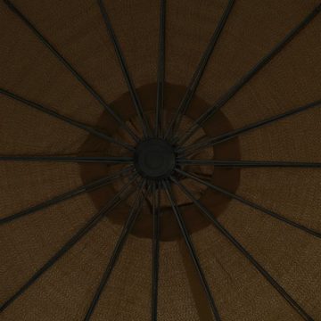 vidaXL Sonnenschirm Ampelschirm Taupe 3 m Aluminium-Mast
