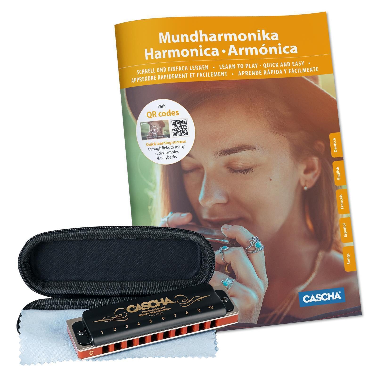 Mundharmonika Cascha HH1610 Professional Blues Mundharmonika Set