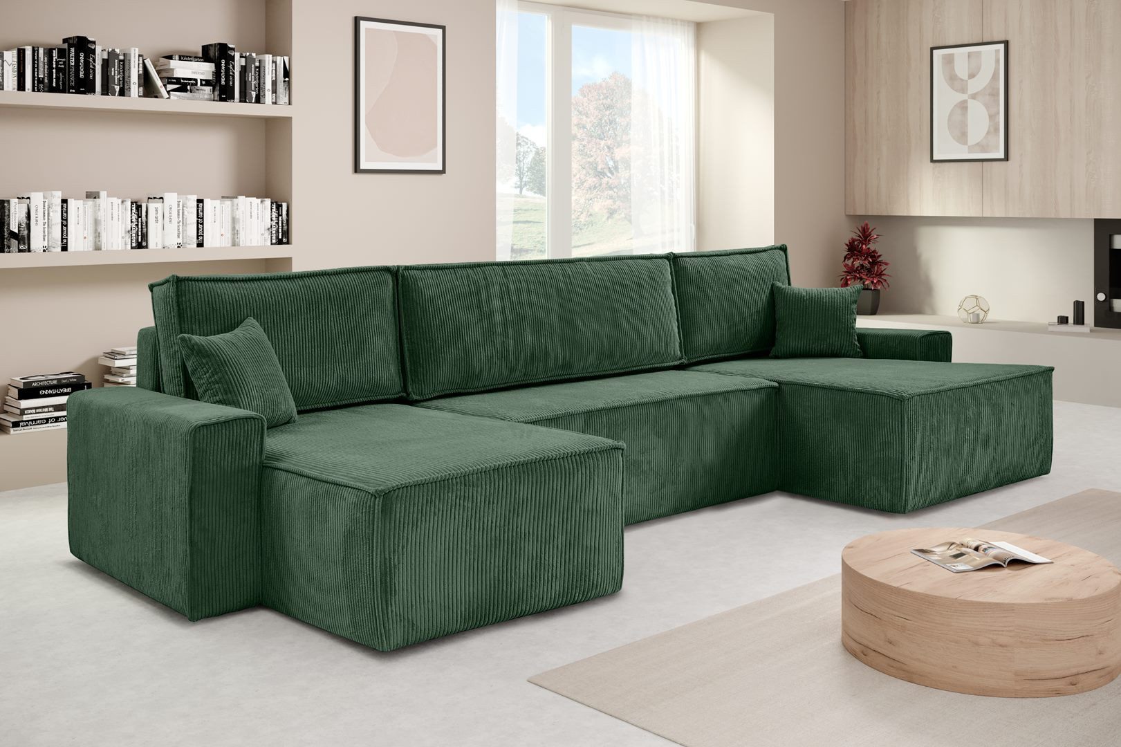 Ecksofa mit Bettkasten, im Cordstoff HEKTOR U