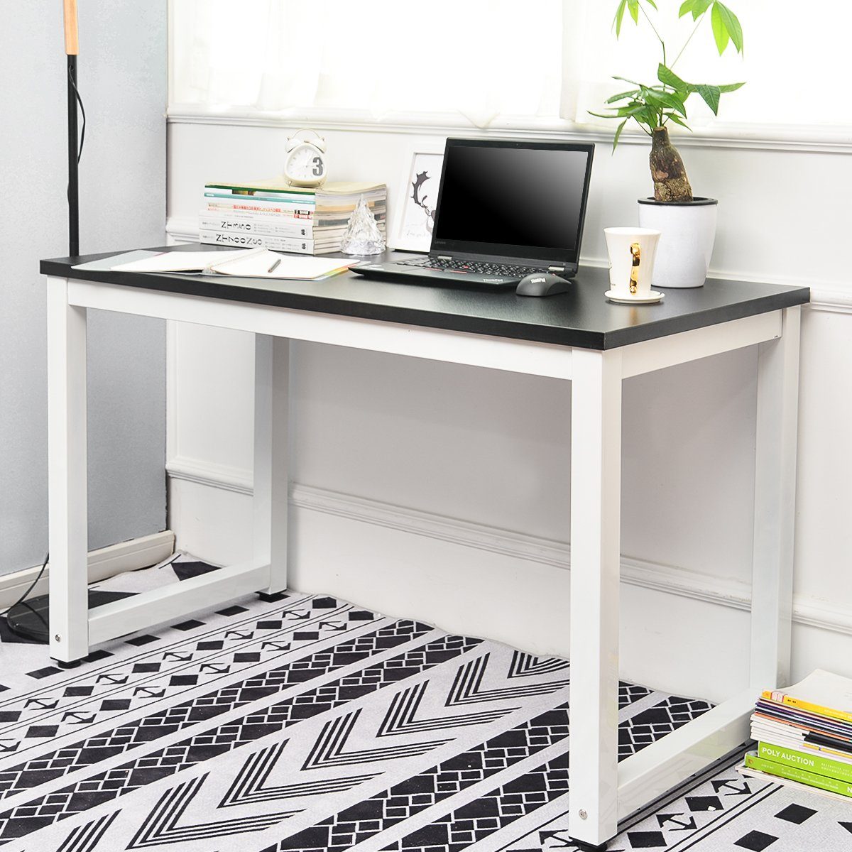 OKWISH Tischbeine Schwarz | Schwarz Schreibtische Bürotisch, Computertisch Schreibtisch Verstellbare