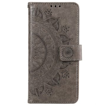 CoverKingz Handyhülle Hülle für Xiaomi 12 Pro Handyhülle Flip Case Cover Tasche Etui 17,03 cm (6,7 Zoll), Klapphülle Schutzhülle mit Kartenfach Schutztasche Motiv Mandala