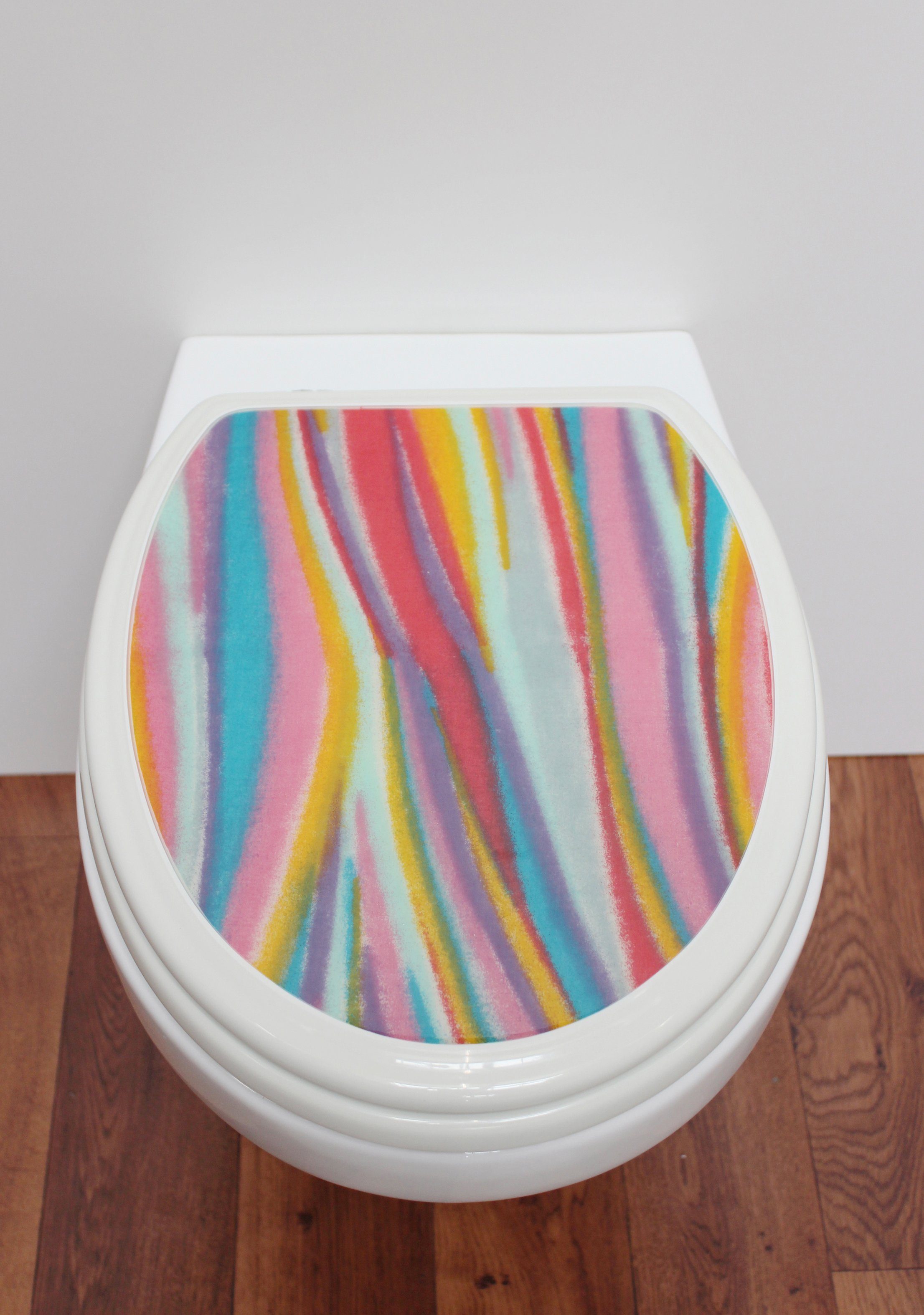 ADOB WC-Sitz Streifen, mit messingverchromten Scharnieren