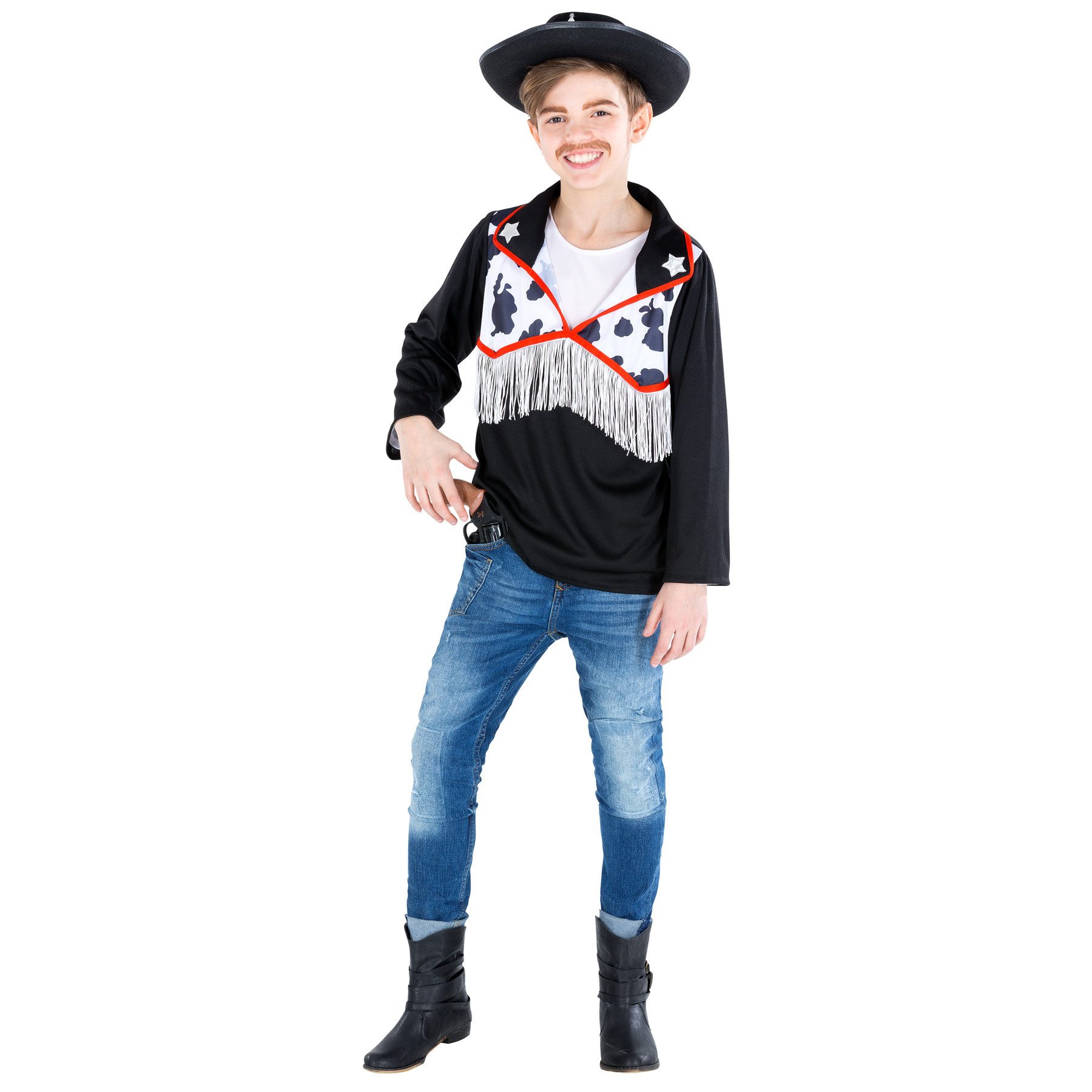 dressforfun Cowboy-Kostüm Jungenkostüm Cowboy Hemd Sheriff, Schönes Cowboyhemd
