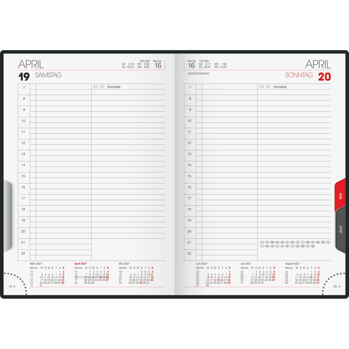 BRUNNEN Buchkalender Buchkalender 765 14,3x20,2cm 1 Tag/Seite Metallico stratossilber 2027