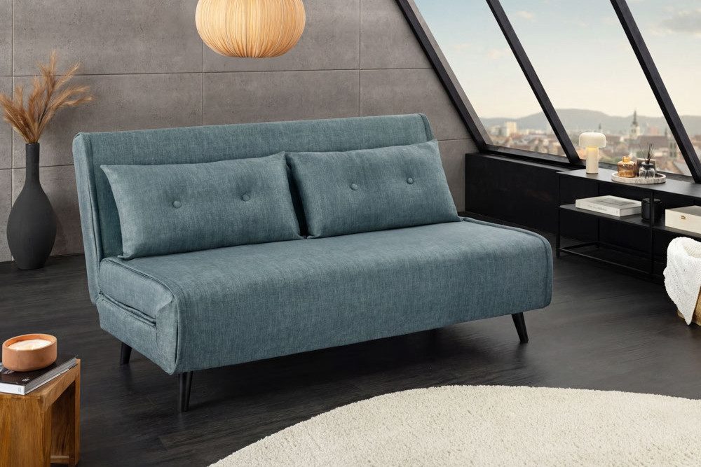 riess-ambiente Relaxsessel SMART MULTIFUNCTION 140cm petrol - Samt, Bettfunktion, FSC (Einzelartikel, 1-St), Ausziehbarer Schlafsessel - ideal für Arbeits-, Wohn- und Gästezimmer