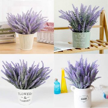 Kunstblumenstrauß 10 Stück künstliche Blumen Simulation Lavendel Lavendelstrauß Partys, Juoungle