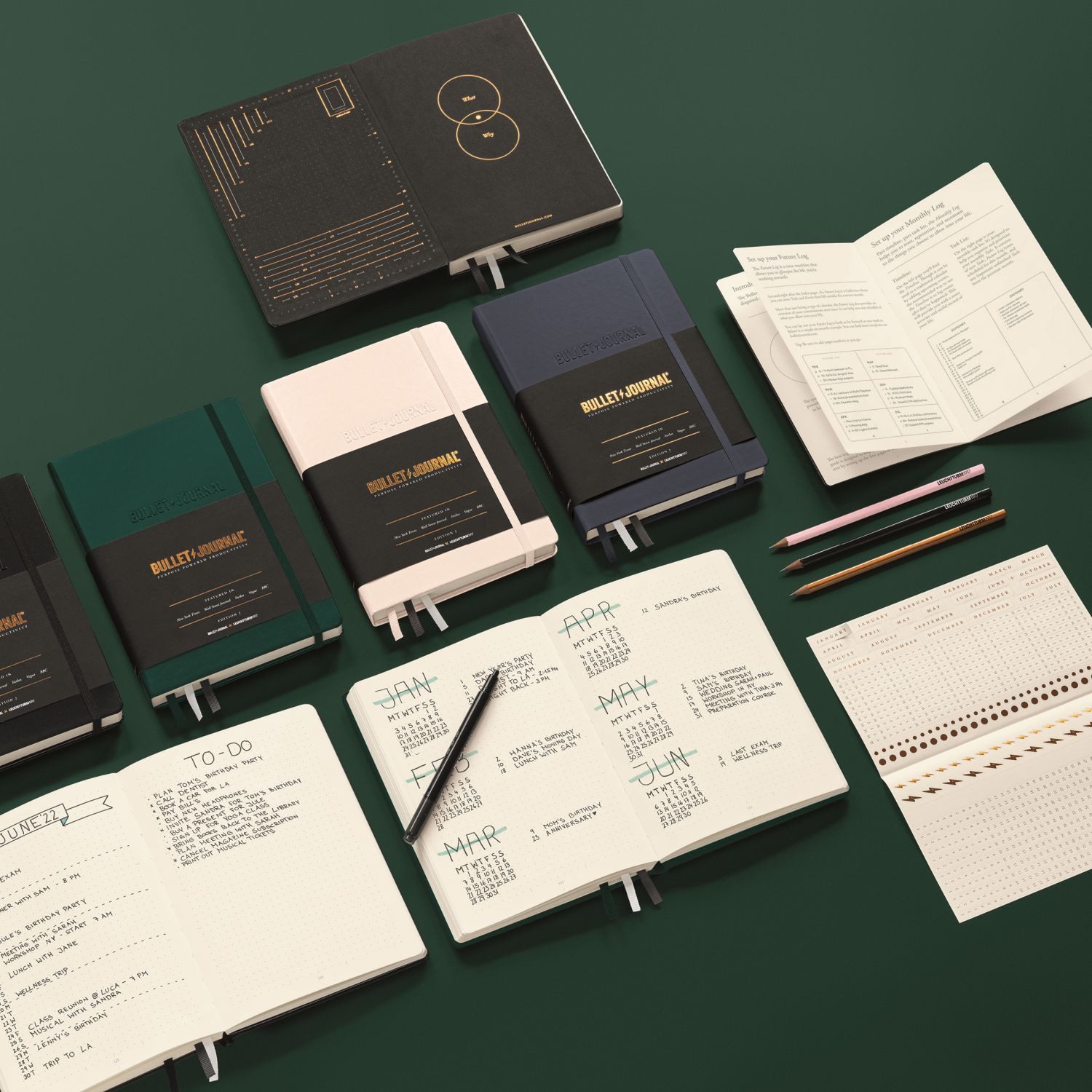 Leuchtturm1917 Notizbuch Bullet Journal Edition 2 Hardcover A5 Schwarz Dotted