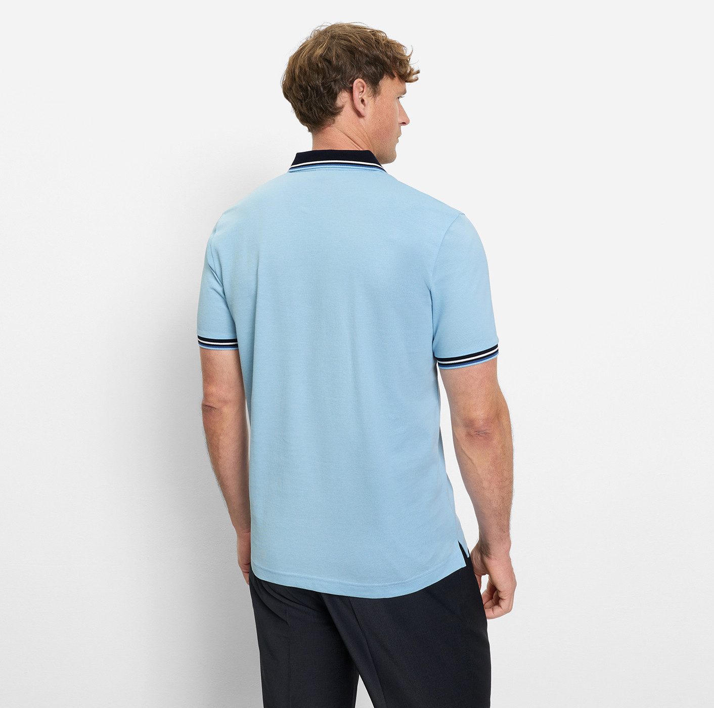 OLYMP Poloshirt Casual farbliche Kontrast-Details – Bild 2 von 5
