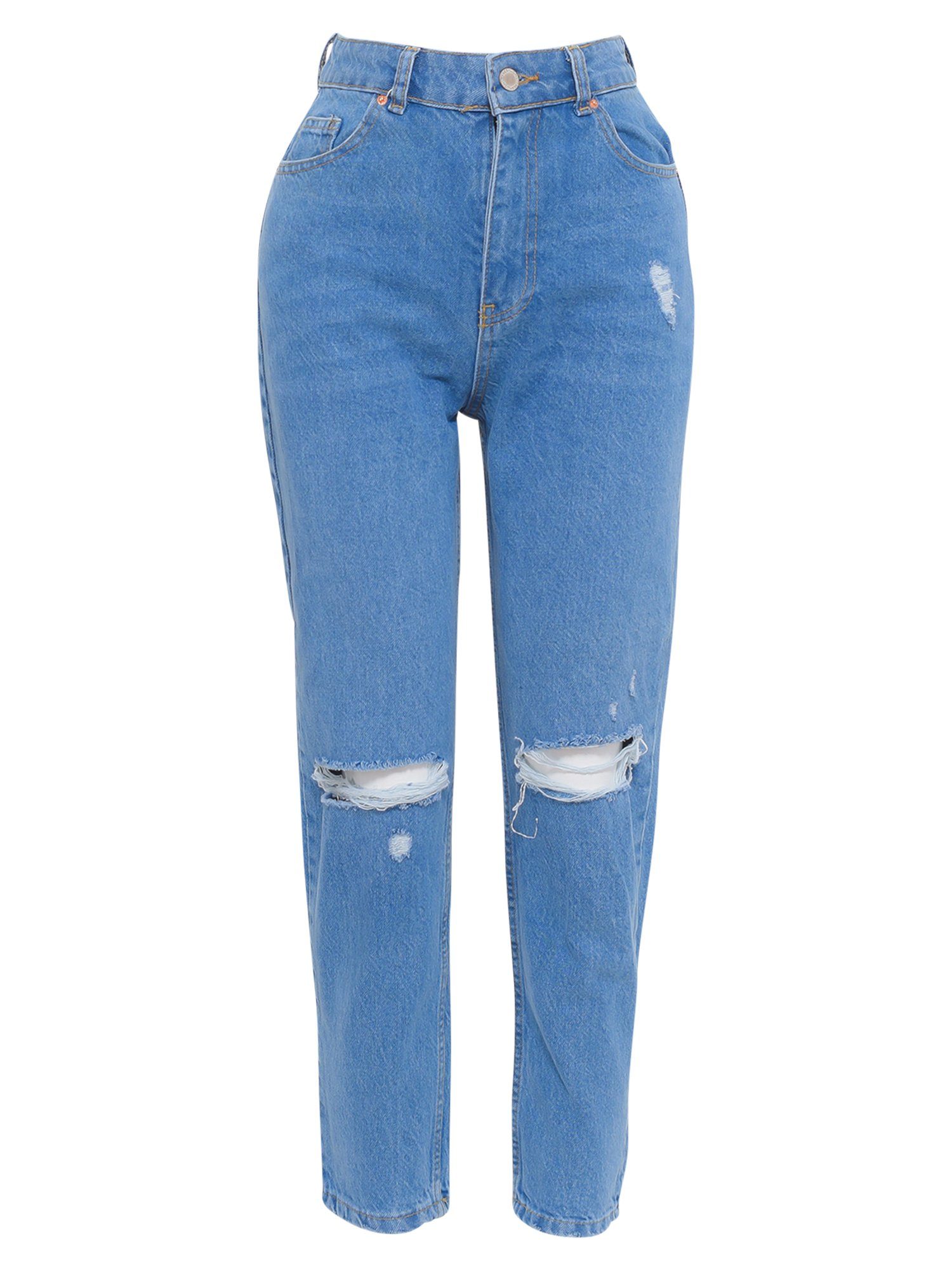 Freshlions Ankle-Jeans 'GISELA' Jeans Blau