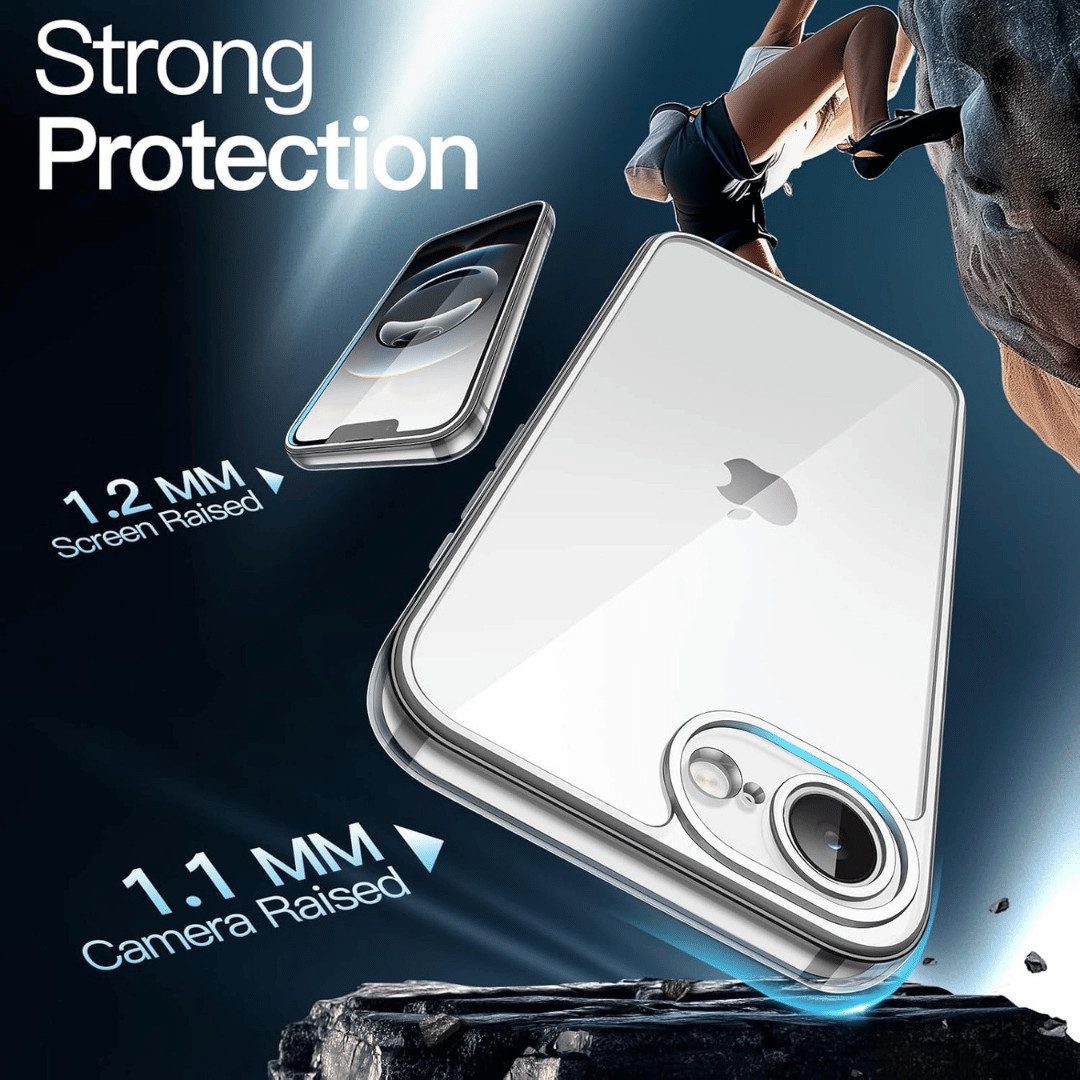 SmartUP Smartphone-Hülle für iPhone 17e Transparent Silikon Ultra Slim Case Handyhülle 6,1 Zoll, Silikon Schutzhülle mit Kameraschutz – Bild 4 von 5