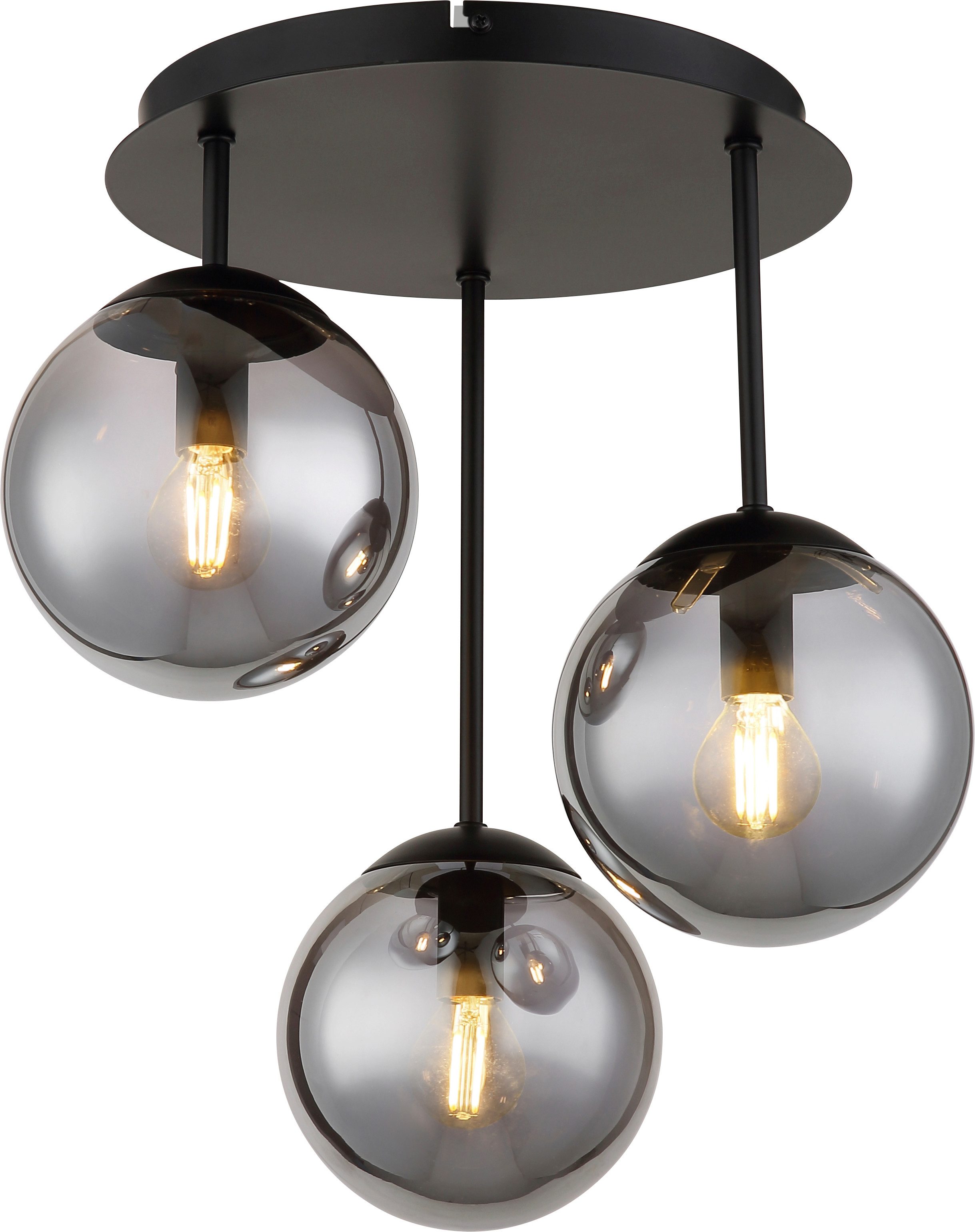 GLOBO LIGHTING Deckenleuchte HARMON, ohne Leuchtmittel, Deckenleuchte mit Glaskugeln, modern, stilvoll & edel