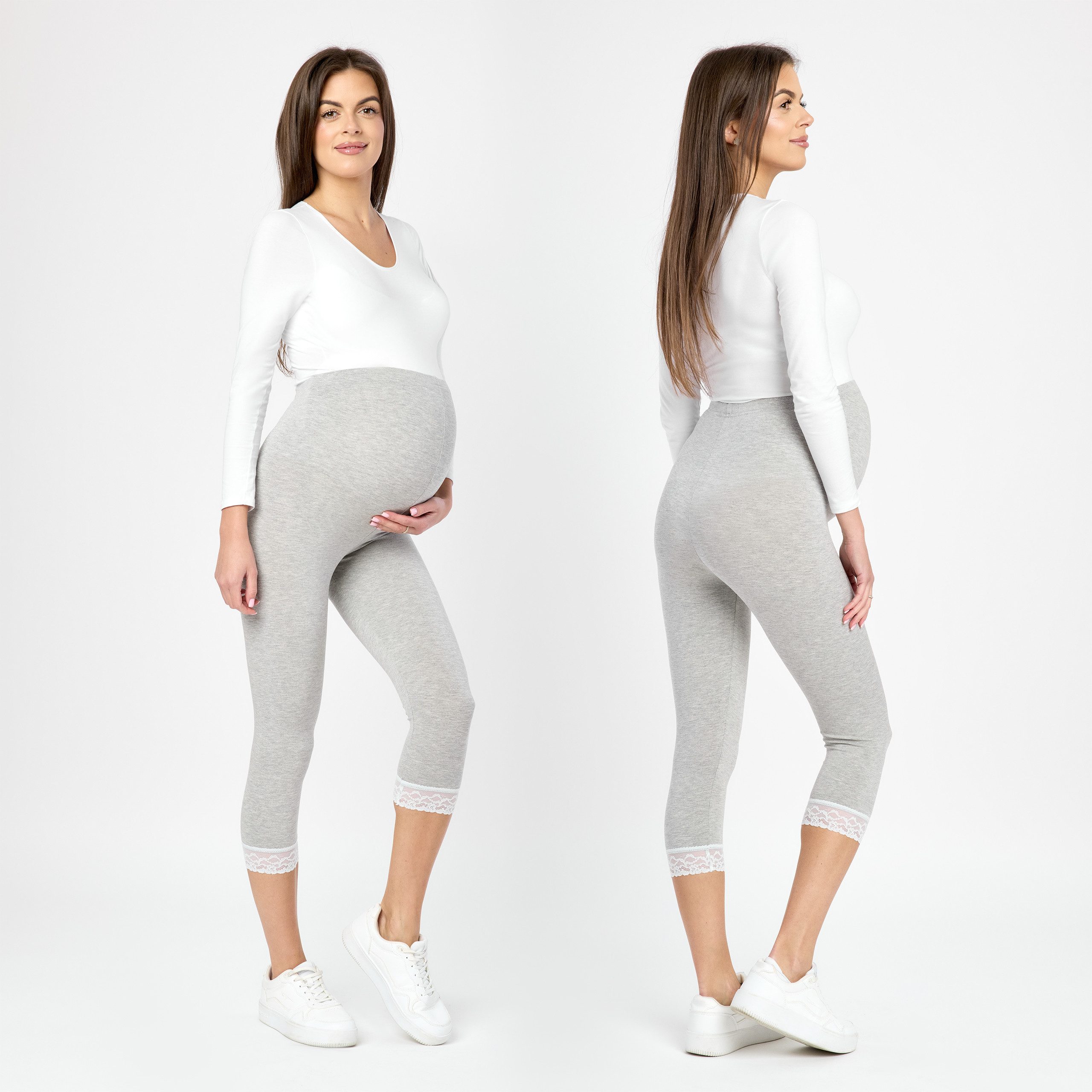 Be Mammy Umstandsleggings 3/4 Capri Umstandhose BE20-161 (1-tlg) aus Viskos günstig online kaufen