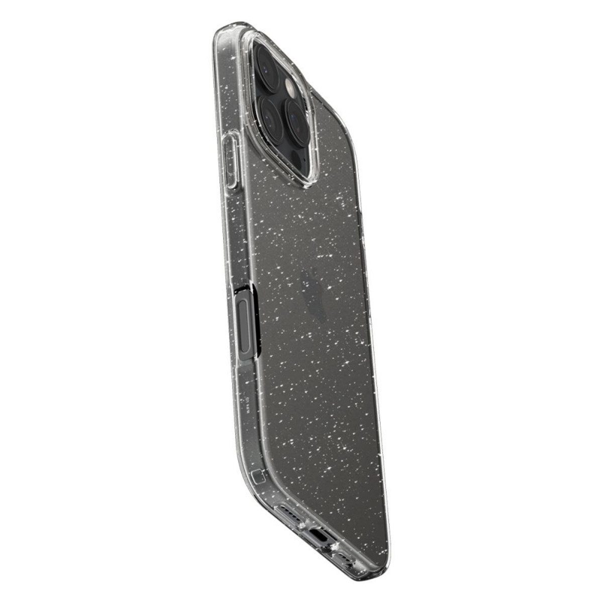Spigen Handyhülle Liquid Crystal Transparent Glitzernd Kompatibel mit iPhone 16 Pro 6,3, Transparente Optik mit dezentem Glitzereffekt und schlankem Profil