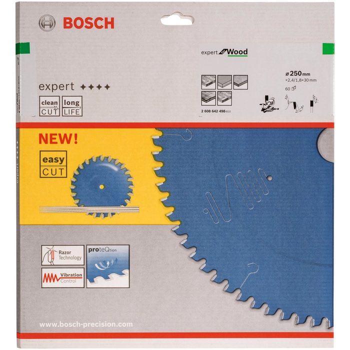 Bosch Professional Kreissägeblatt Kreissägeblatt Expert for Wood 250 x 30 x 2 4 mm 60