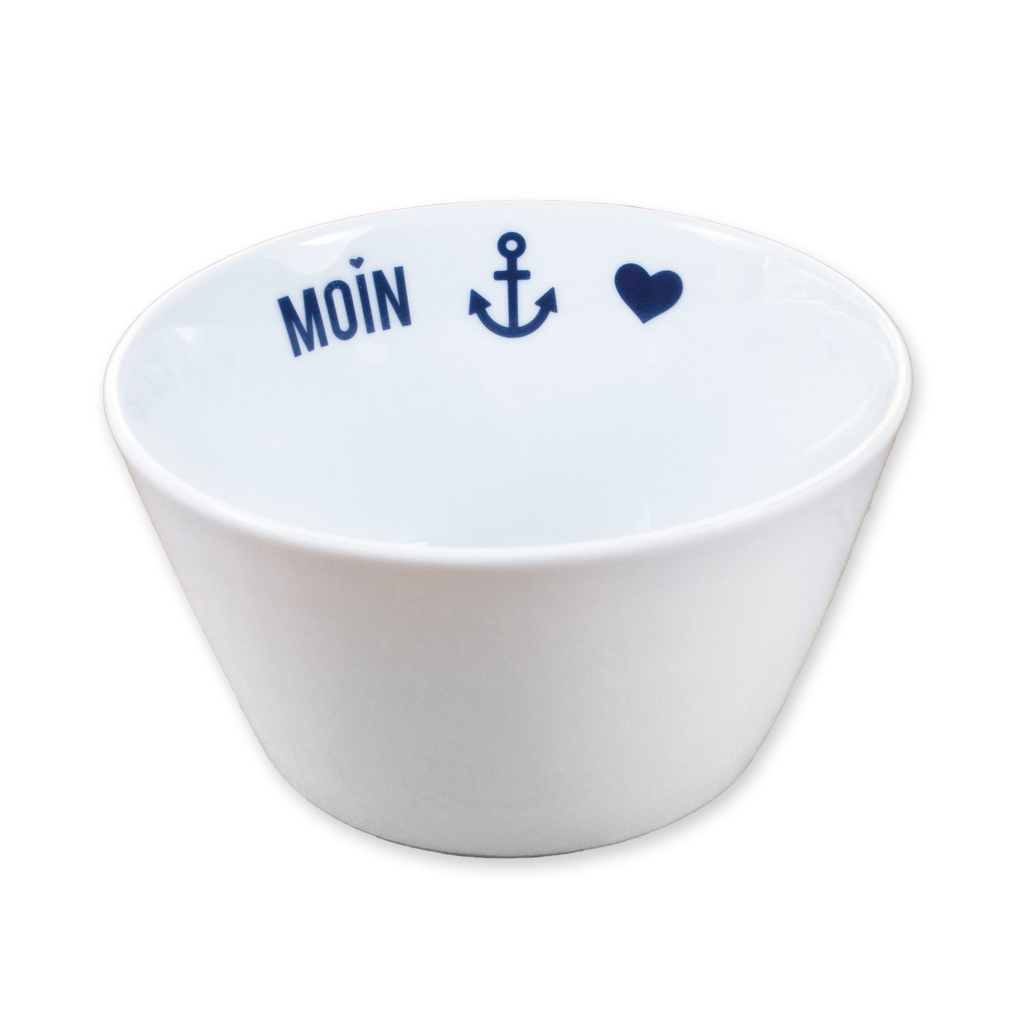 Müslischale Porzellanschale Moin-Anker-Herz