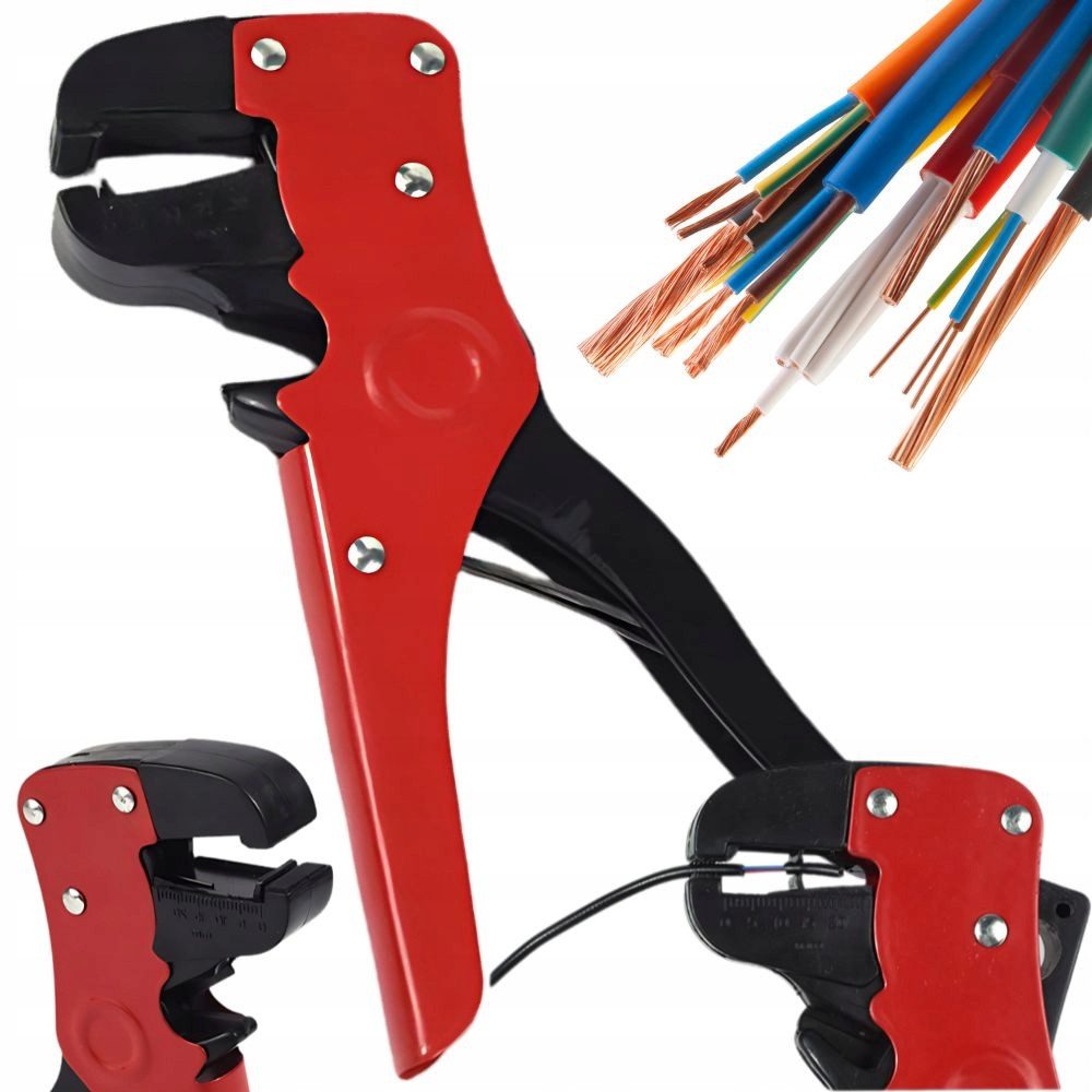 VERK GROUP Abisolierzange Automatische Abisolierzange 17cm Kabelzange Isolierzange 0,2-6mm², 1-tlg., 2-in-1 Funktion, integrierter Kabelschneider