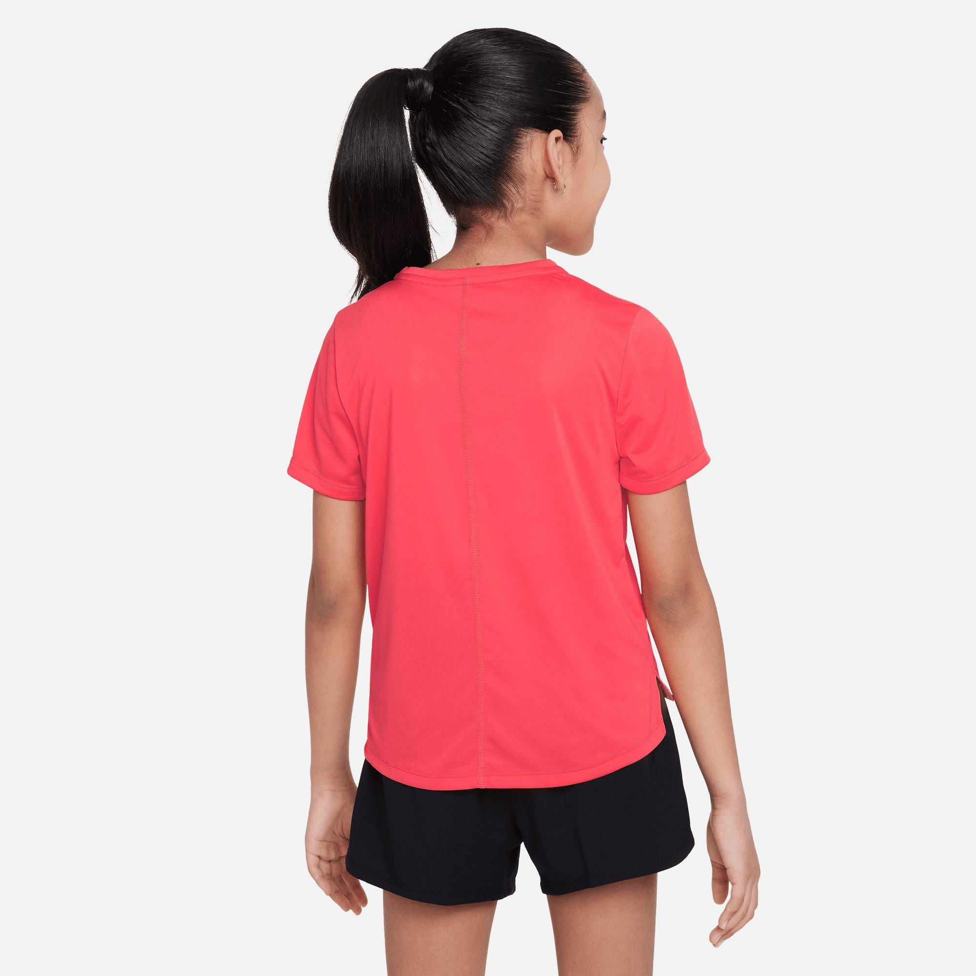Nike Trainingsshirt DRI-FIT ONE BIG KIDS' EMBER TOP (GIRLS) SHORT-SLEEVE GLOW/WHITE TRAINING