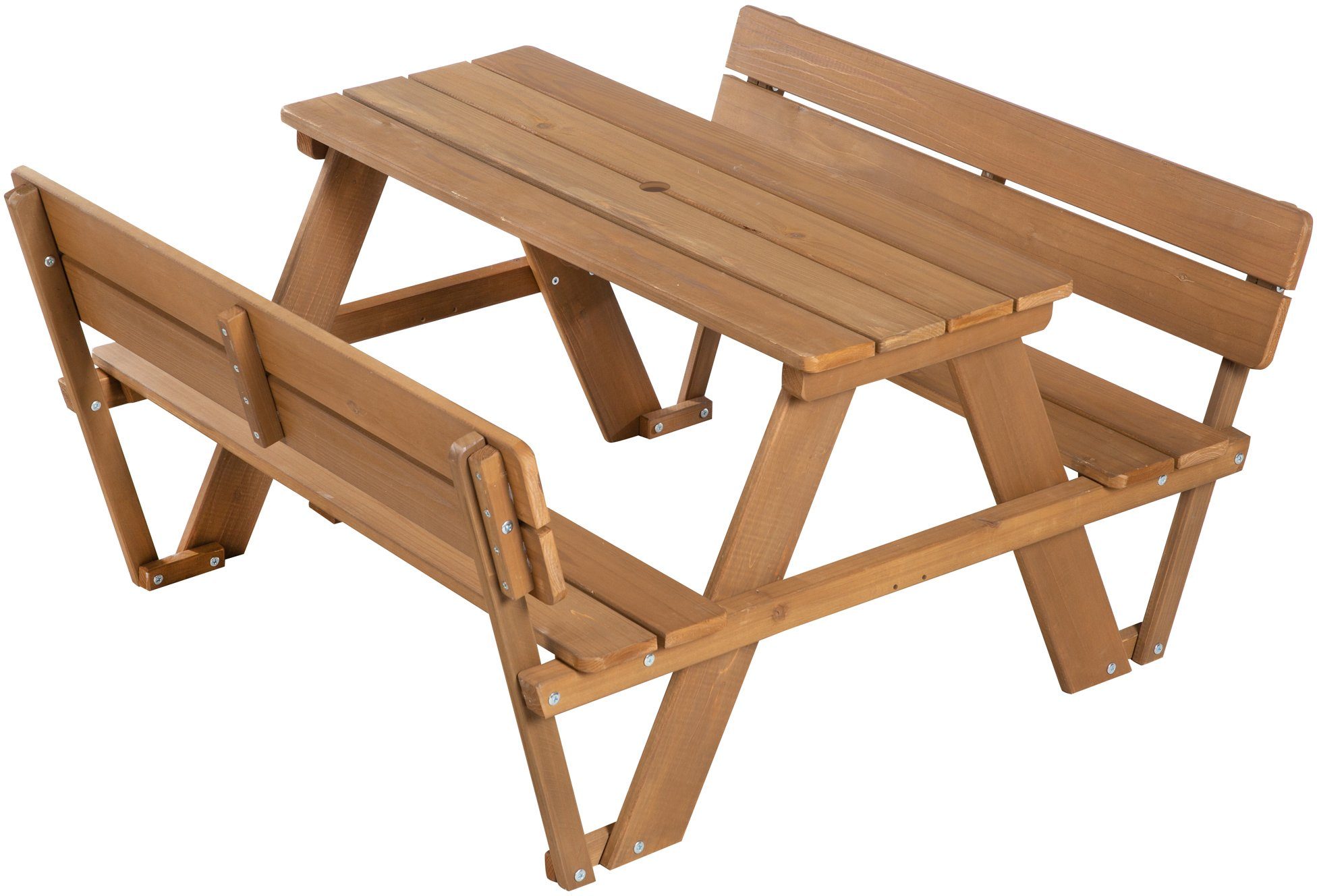 roba® Kindersitzgruppe Picknick for 4 Outdoor Deluxe, Teakholz-Optik, mit Lehne