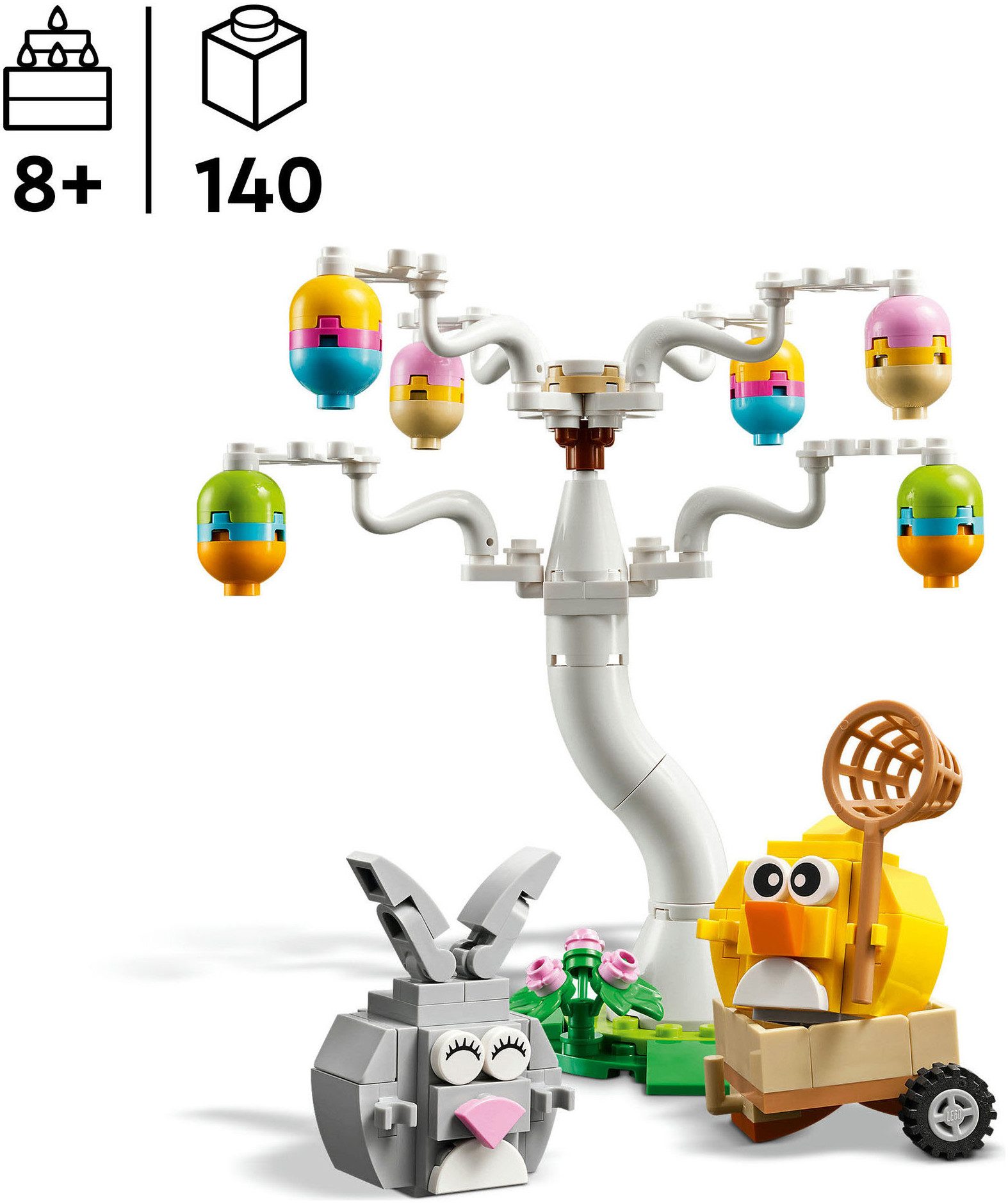 LEGO® Osterhase und Ostereiersuche (40808), LEGO Iconic Konstruktionsspielsteine, (140 St), Made in Europe – Bild 3 von 5