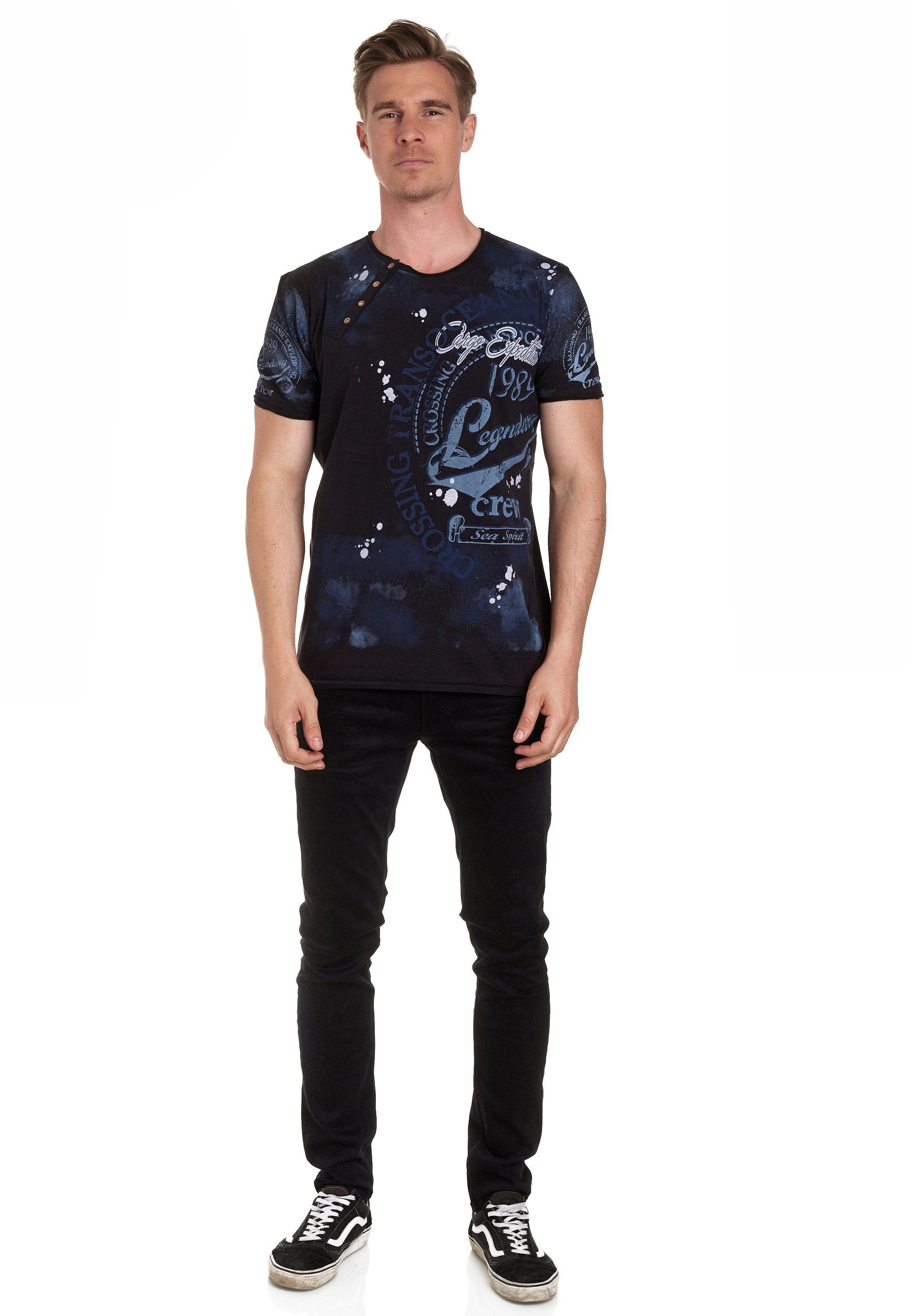 Rusty Neal T-Shirt mit plakativem Frontprint