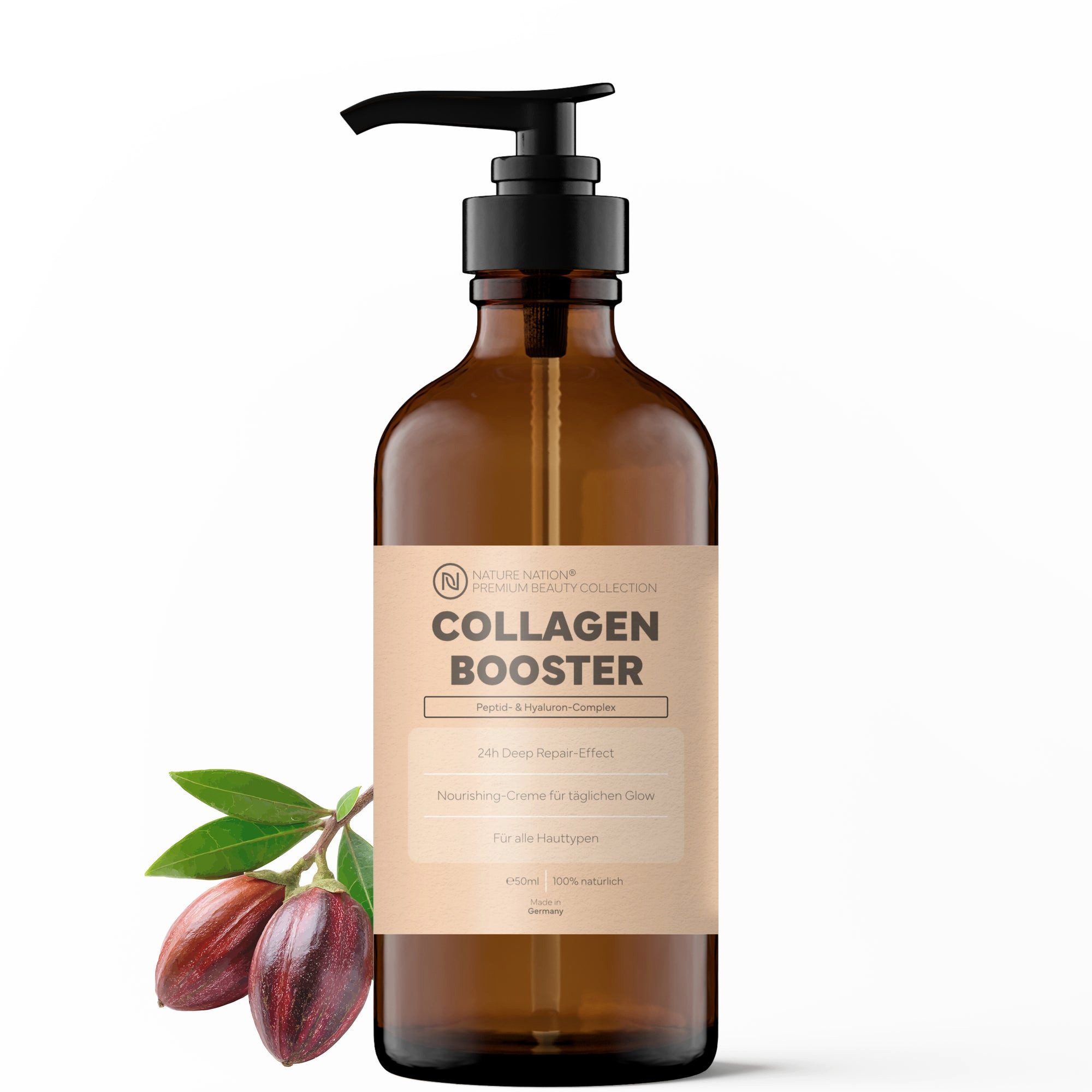 NATURE NATION Körperpflegemittel Kollagen Creme 50ml – Glättet & spendet Feuchtigkeit