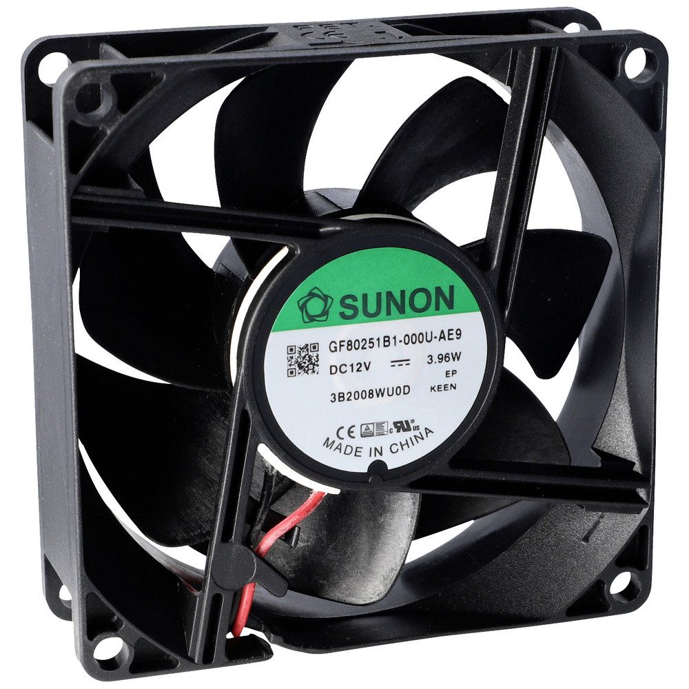 Sunon Gehäuselüfter Sunon GE80252B2-000U-AE9 Axiallüfter 24 V/DC 96.82 m³/h (L x B x H) 25