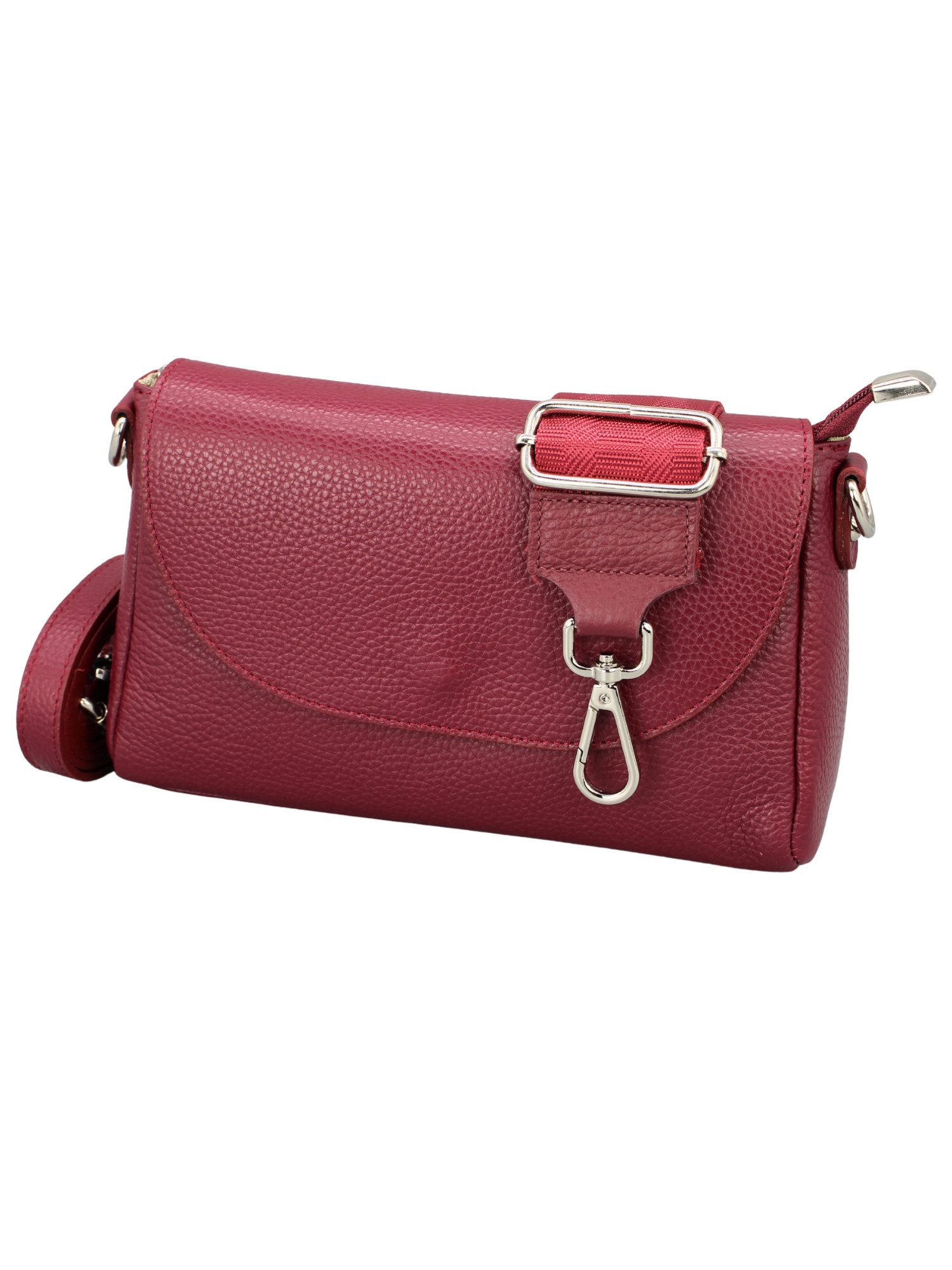 Adel Bags Schultertasche Jana – Leder Crossbody Tasche mit 2 Riemen, Magnet- & Reißverschluss, 9 Farbvarianten