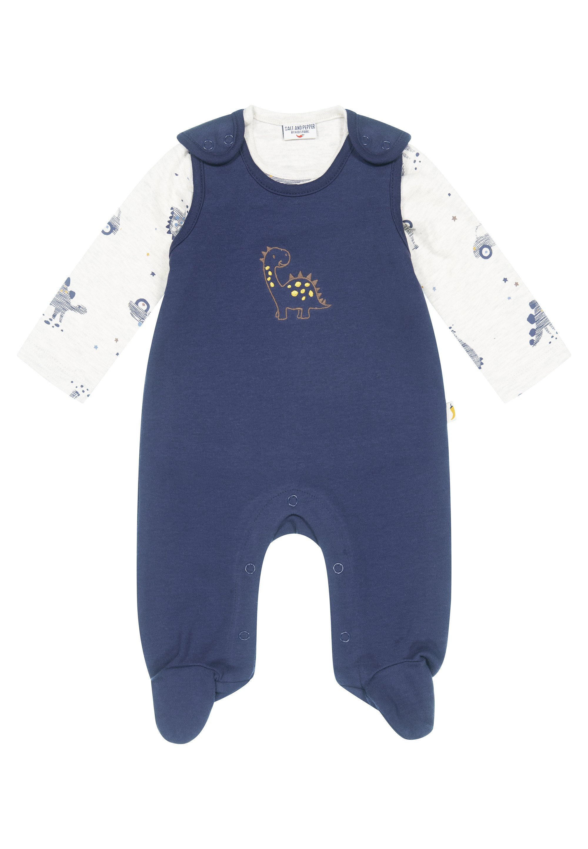 SALT AND PEPPER Strampler B.Boys Playsuit Dino EMB (2-tlg)