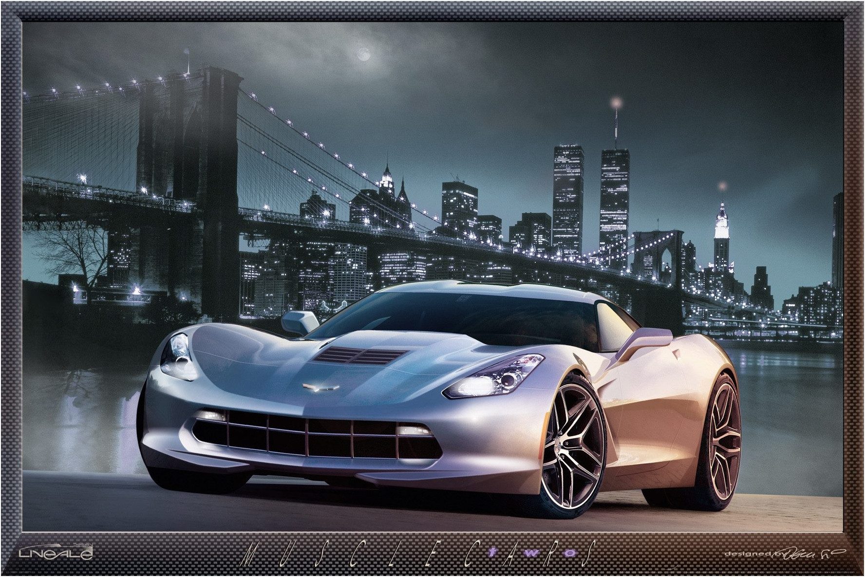 Papermoon Плакат Nr.046 Dreamcar II, 61 X 91,5 CM, Normgröße für Rahmen, Bild Dekoration Wand-Dekor Motiv Tapete Плакат