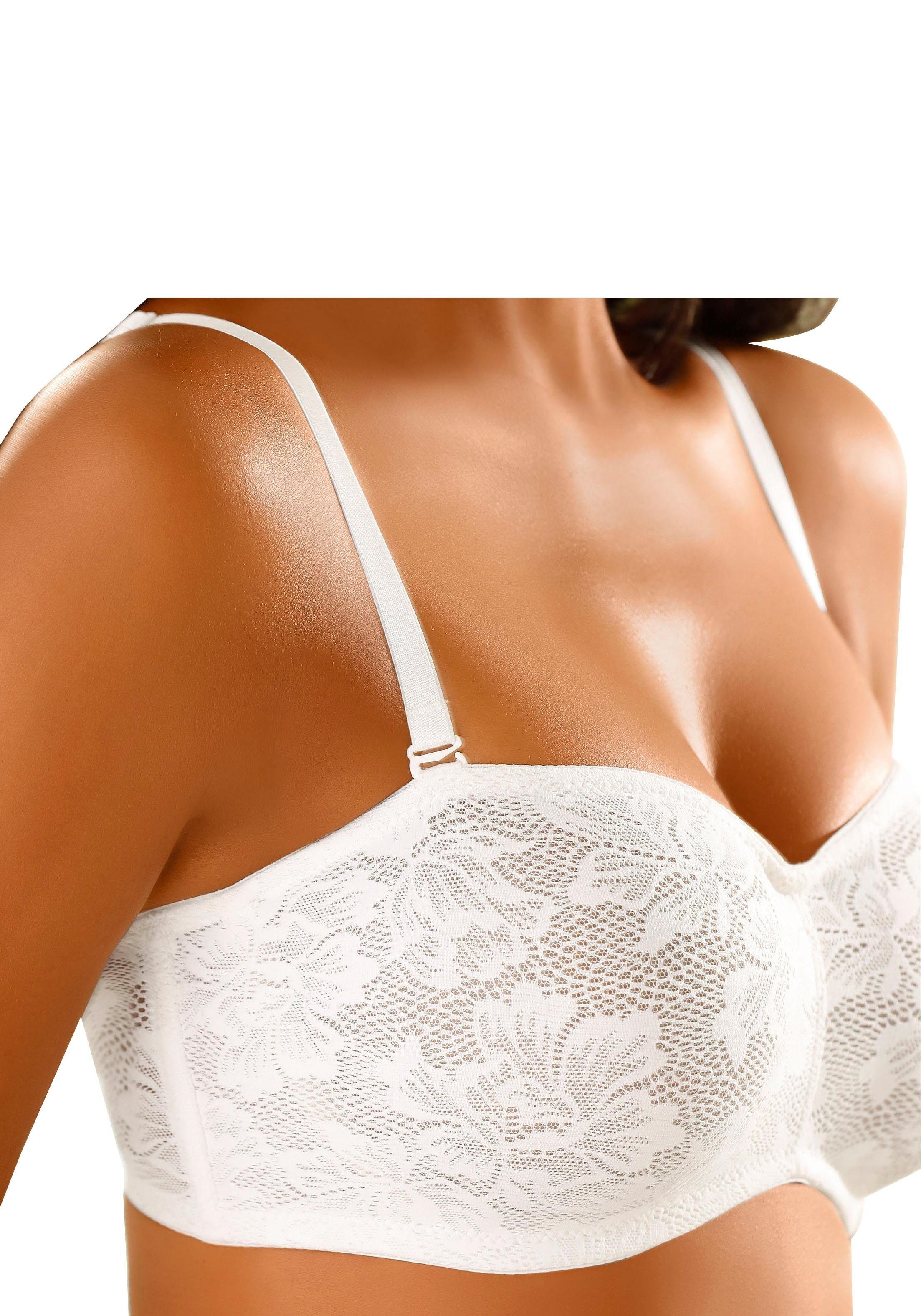 Nuance Bügel-BH mit abnehmbaren Trägern und Details aus blumiger Spitze. € 34,99
