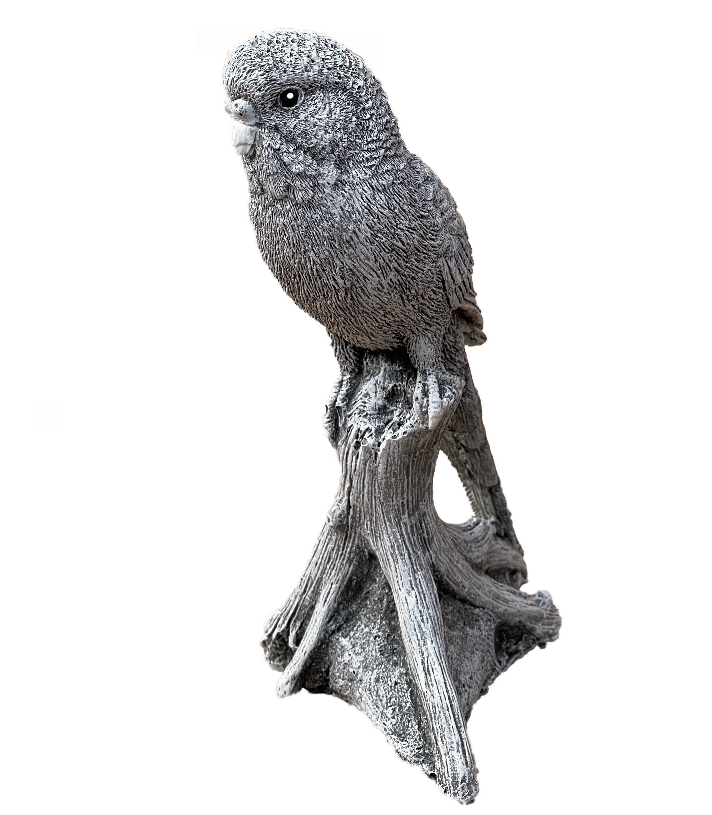 Stone and Style Gartenfigur Steinfigur Wellensittich frostfest winterfest Steinguss. € 28,90