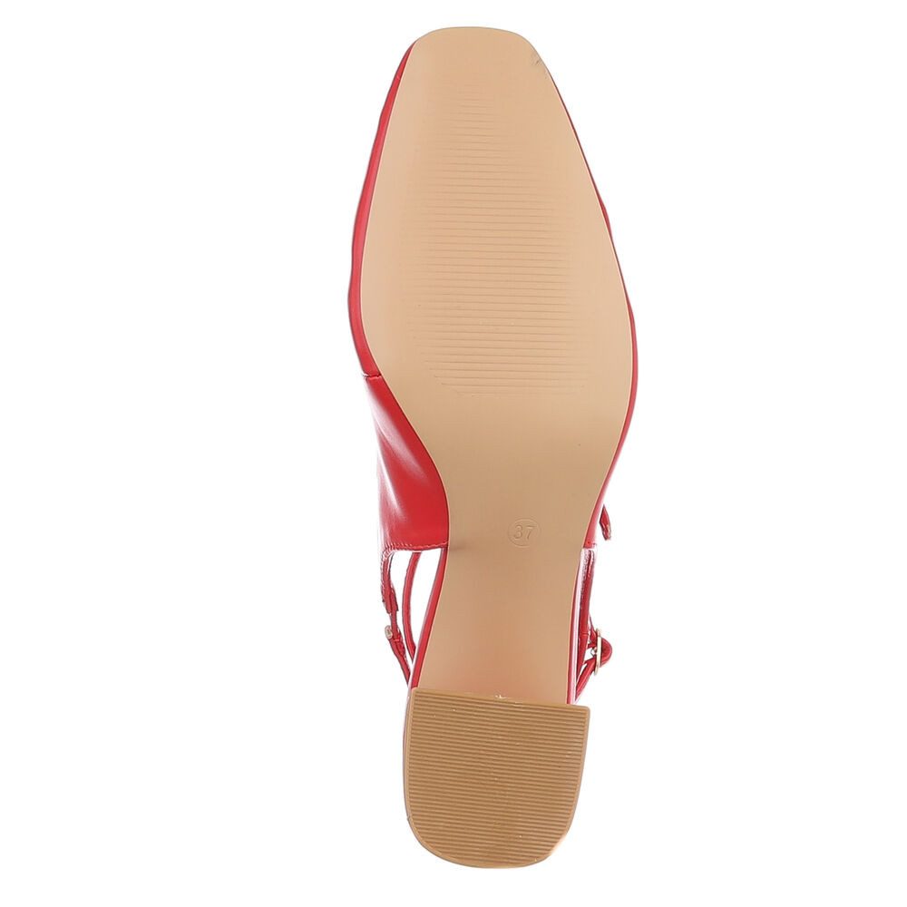Ital-Design Elegante Pumps für höchsten Komfort und Stil Schnürpumps (89091970) Blockabsatz Pumps in Rot