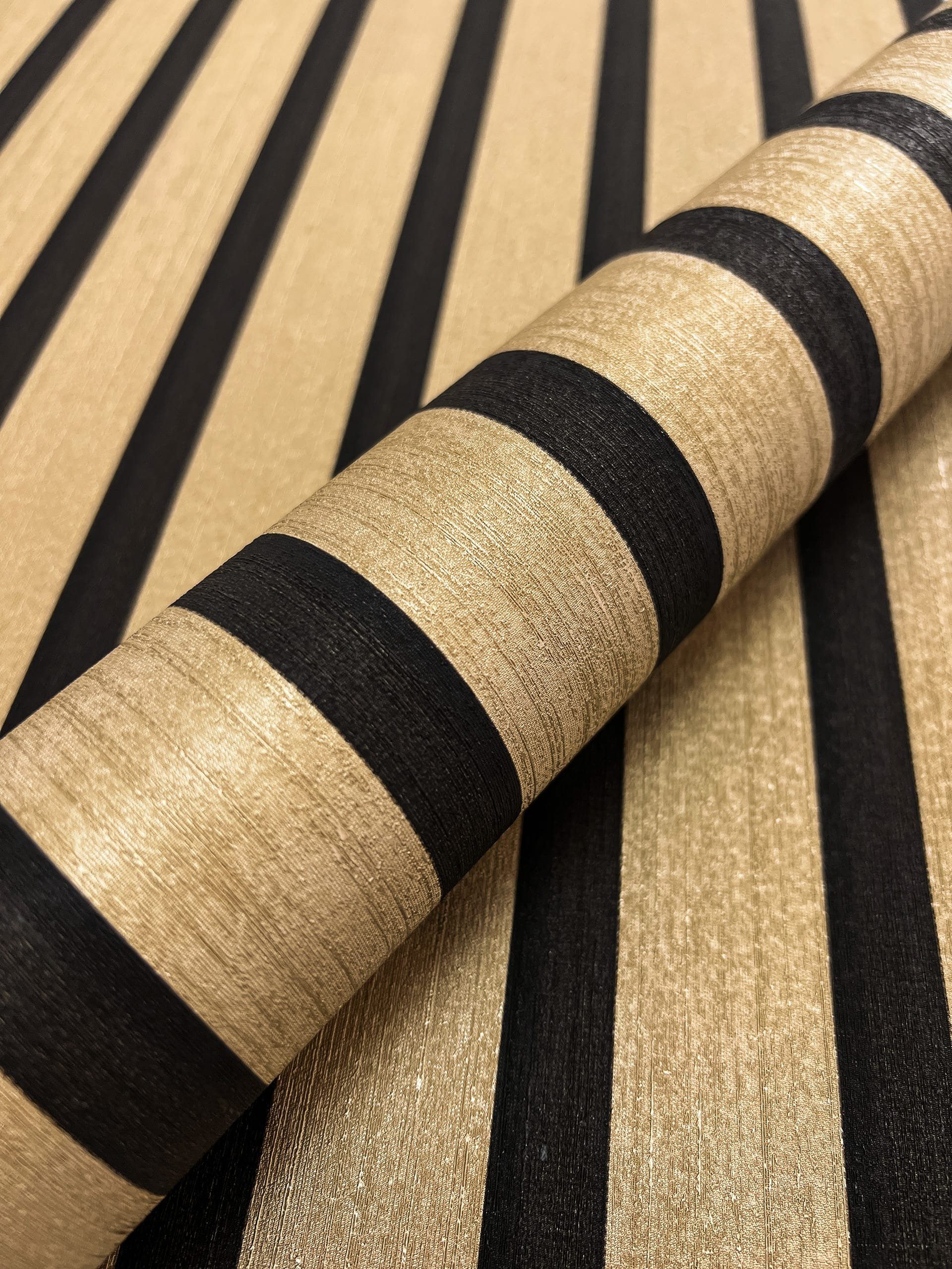 Newroom Vliestapete Berrin Gold Tapete Mustertapete Holzpaneele, Wandpaneel günstig online kaufen