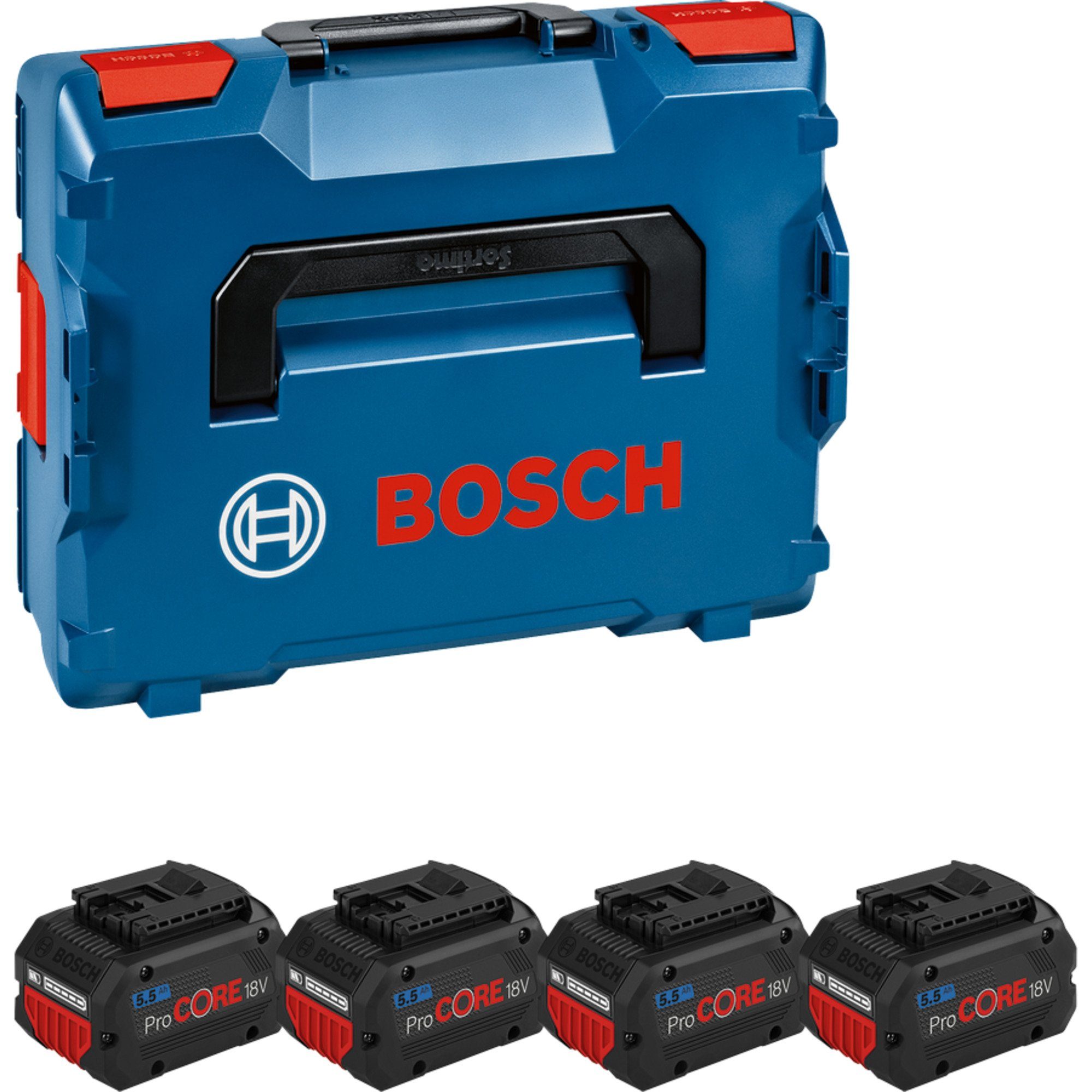 BOSCH Akku ProCORE 18V 5.5Ah Professional, 4 Stück Akku (18 V V)