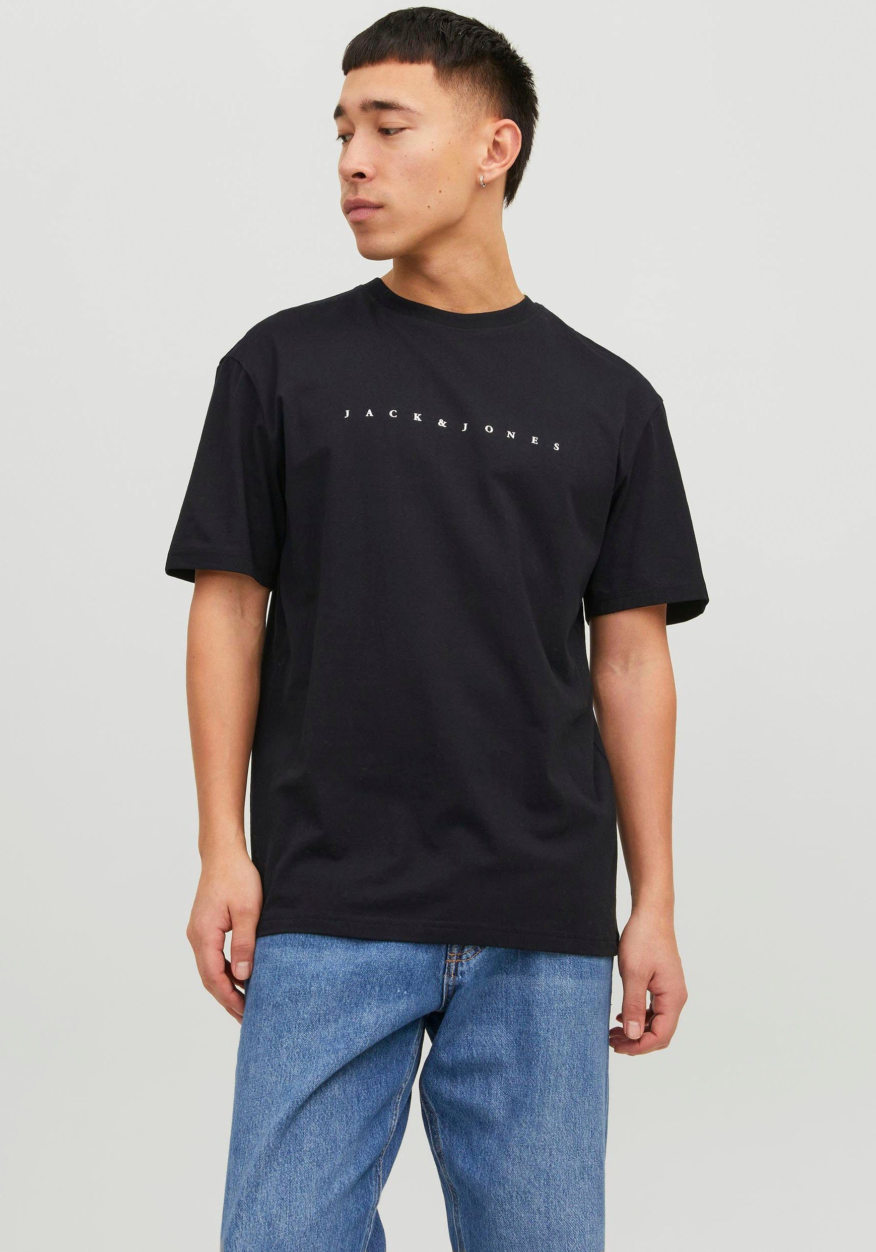 Jack & Jones Rundhalsshirt JJESTAR mit Pigmentprint und Baumwollgefühl mit günstig online kaufen