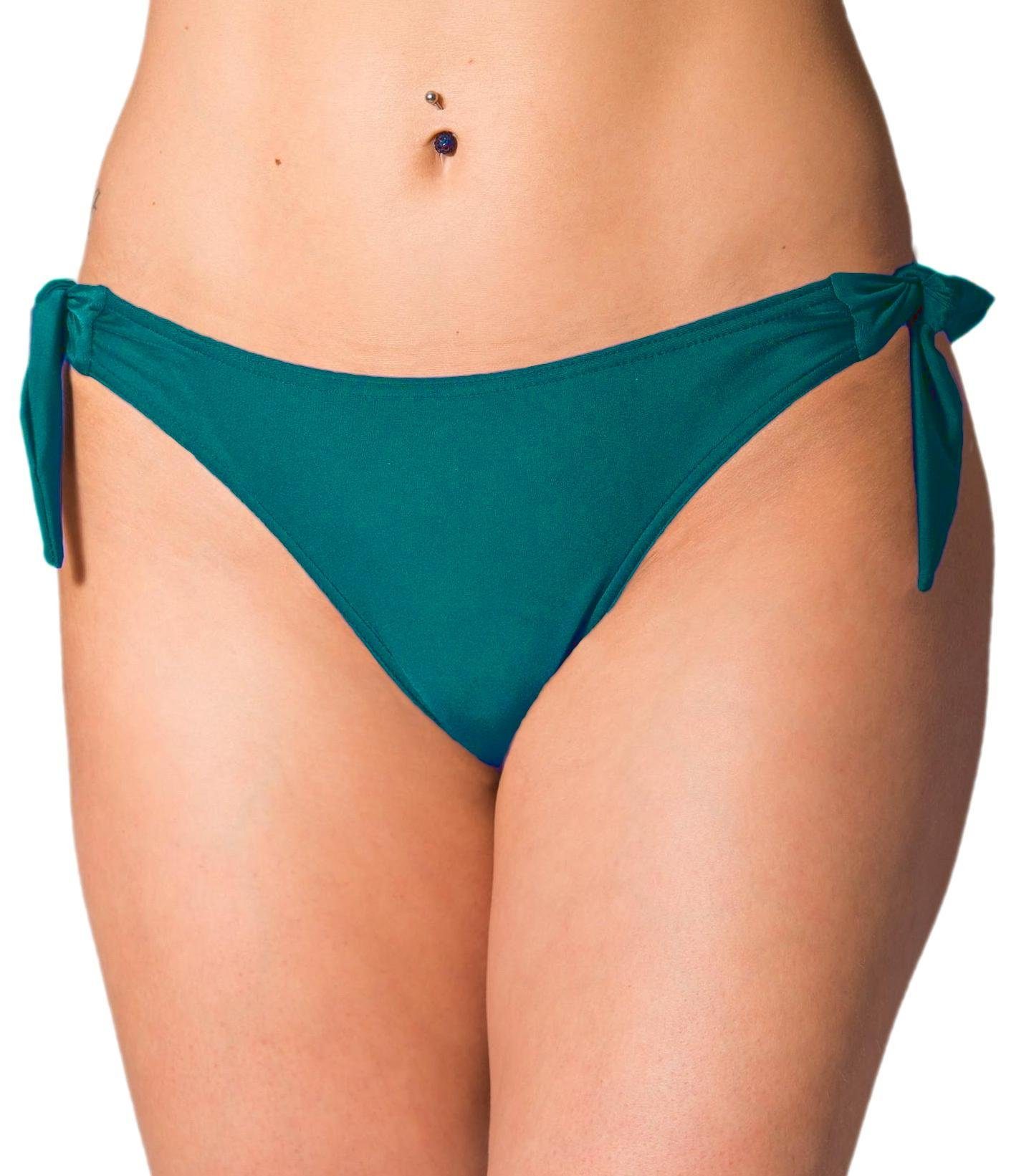 Aquarti Bikini-Hose Aquarti Damen Tanga Bikinihose Seitlich Gebunden Brasilian