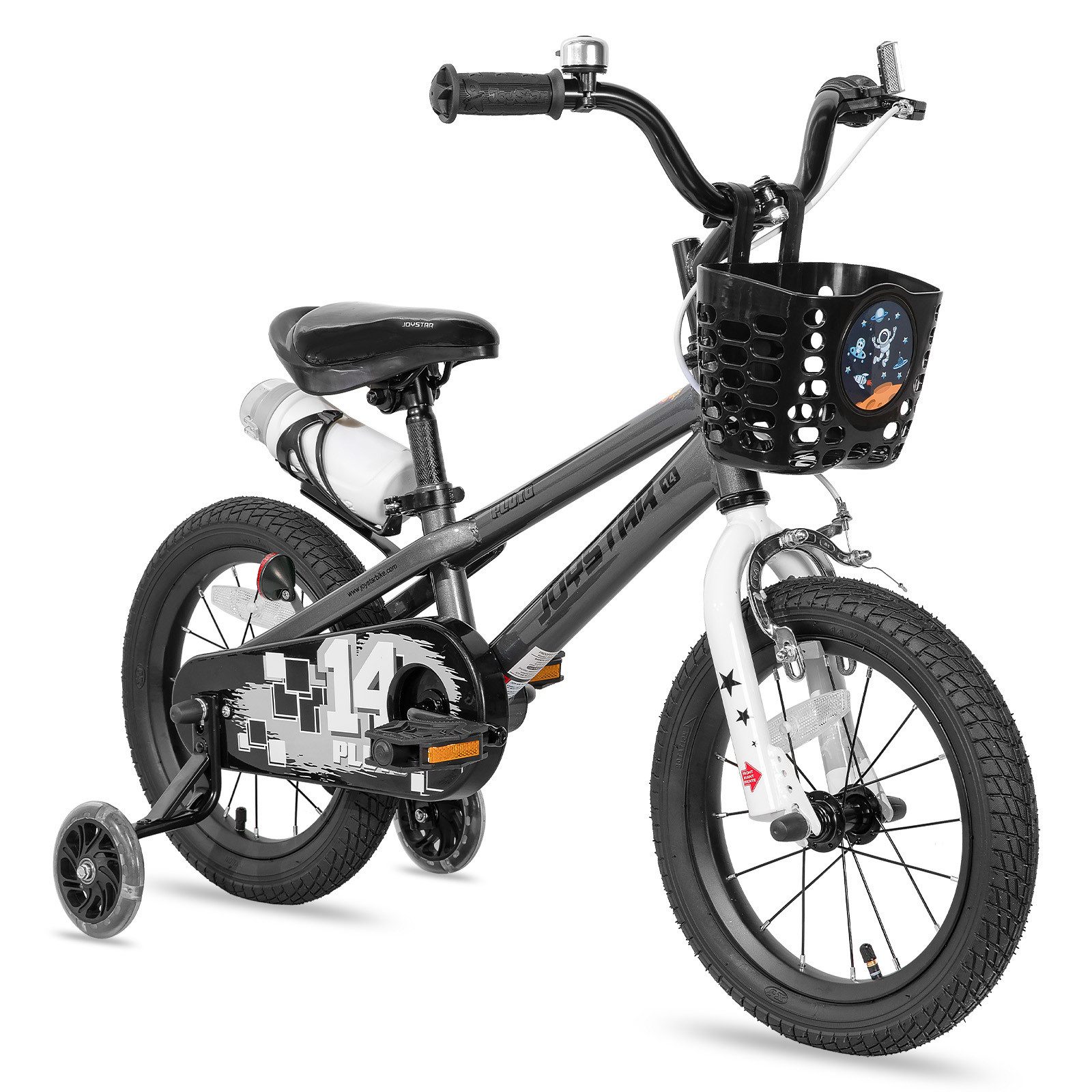 JOYSTAR Kinderfahrrad 12/14 /16/18/20 Zoll fahrrad für Jungen und Mädchen 3-12 Jahre, Mit Korb, Stützrädern, Fahrradklingel, Flaschenhalter, Kettenabdeckung