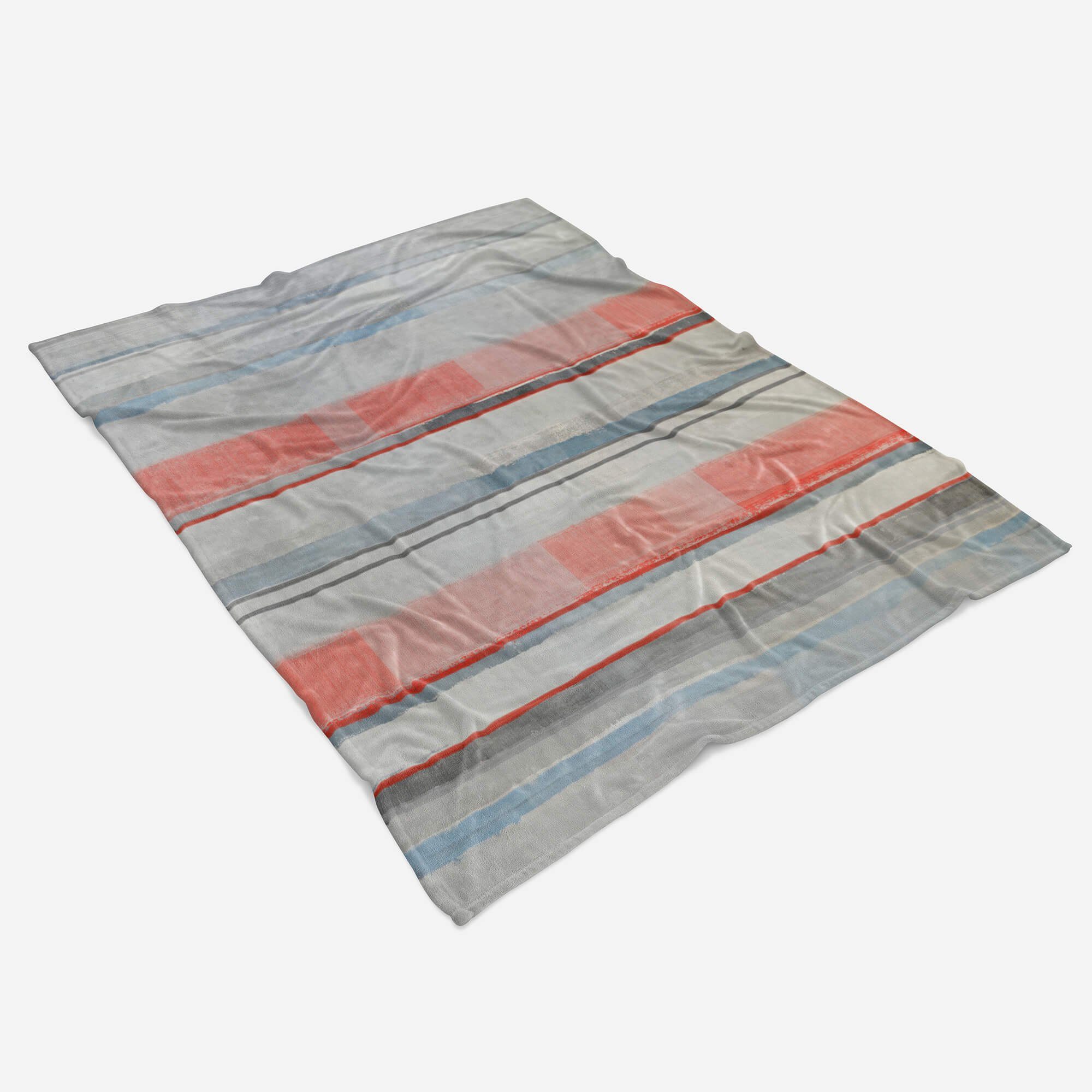 Strandhandtuch Kunstvoll, Fotomotiv Handtücher Handtuch Sinus (1-St), Saunatuch Art Kuscheldecke Abstrakt Streifen Baumwolle-Polyester-Mix mit Handtuch
