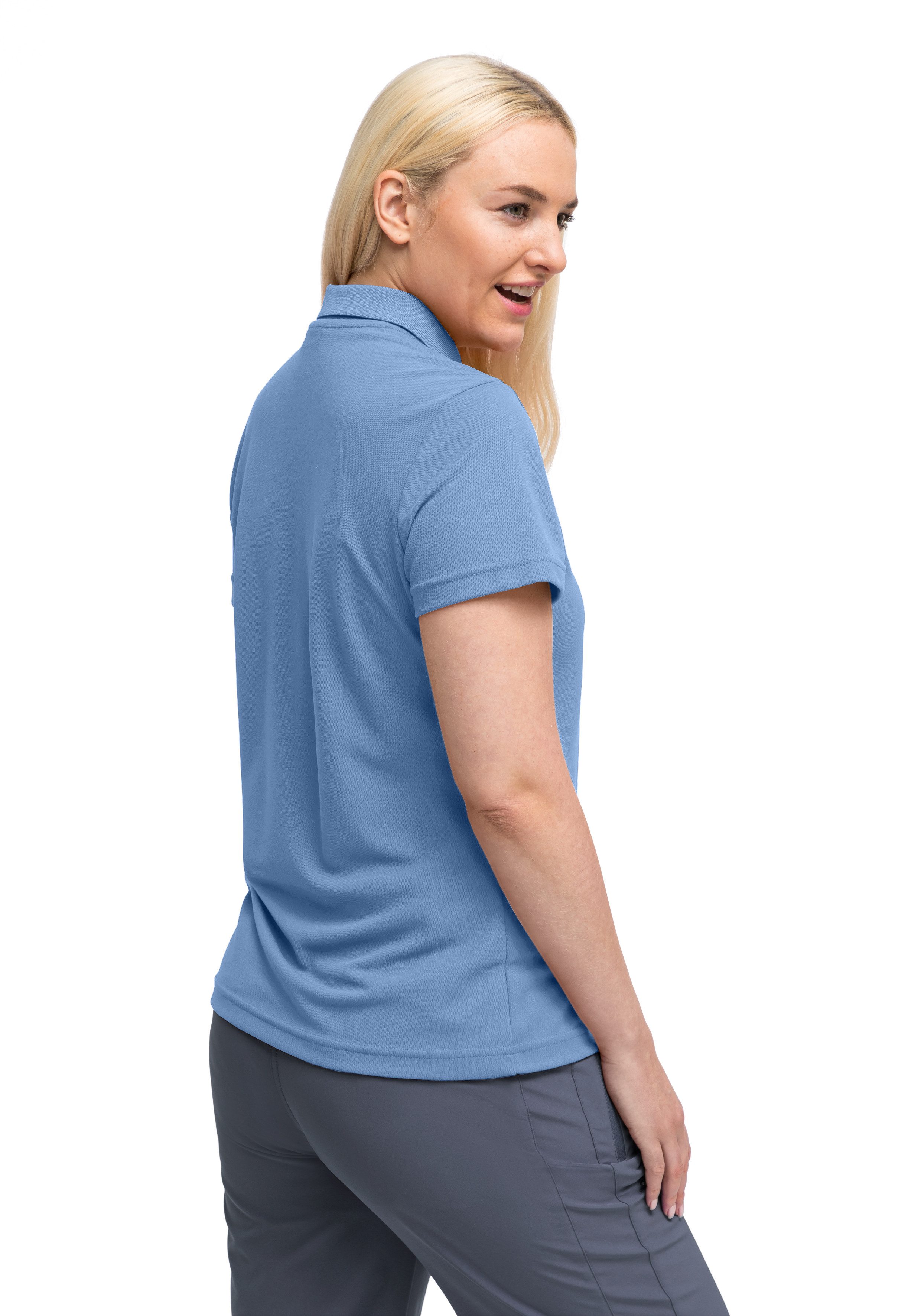 Maier Sports Poloshirt Ulrike Damen Polo kurzarm, leichtes Shirt, Funktionsshirt mit Kragen, Reg Fit